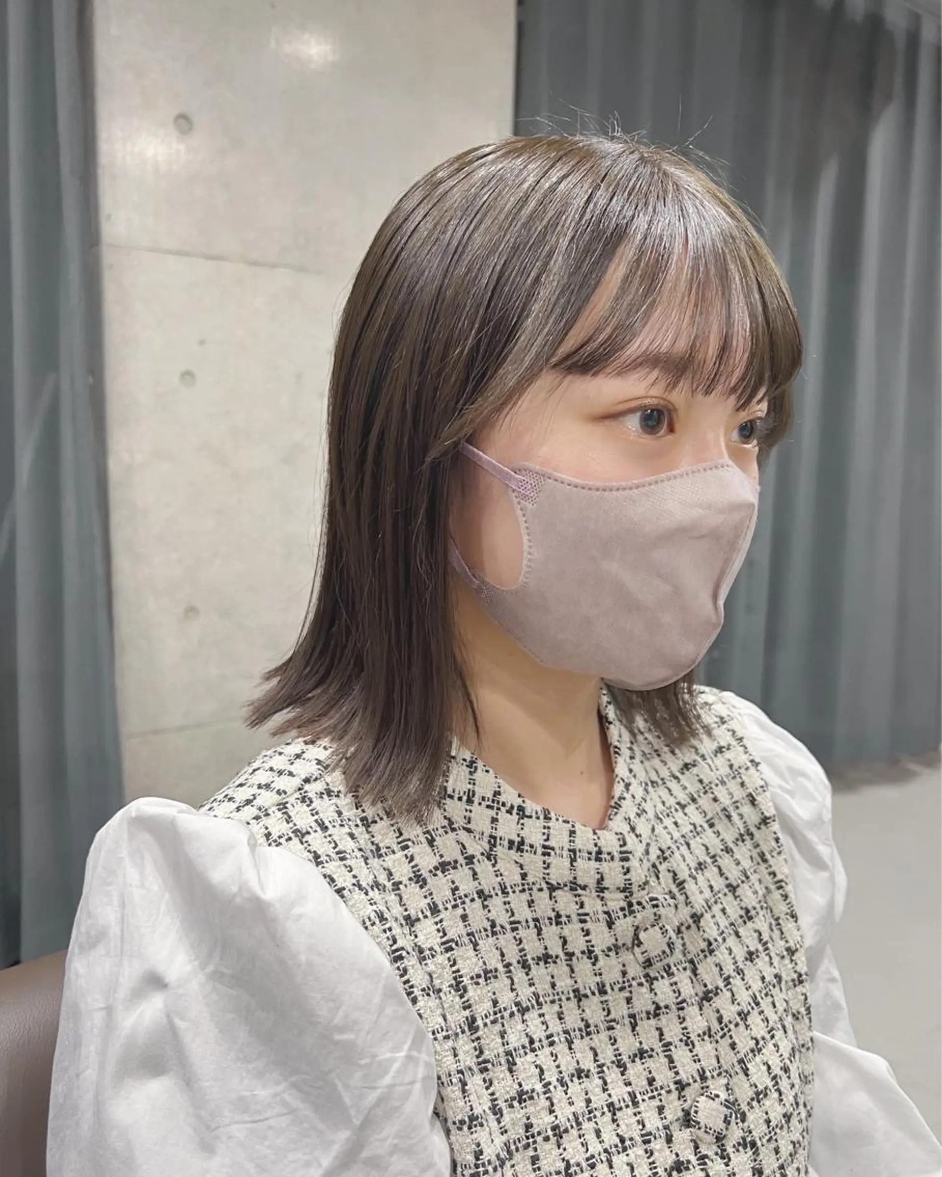 ミディアム カラー ボブパーマコテ巻き風 パーマNo1深江秀平のヘアスタイル