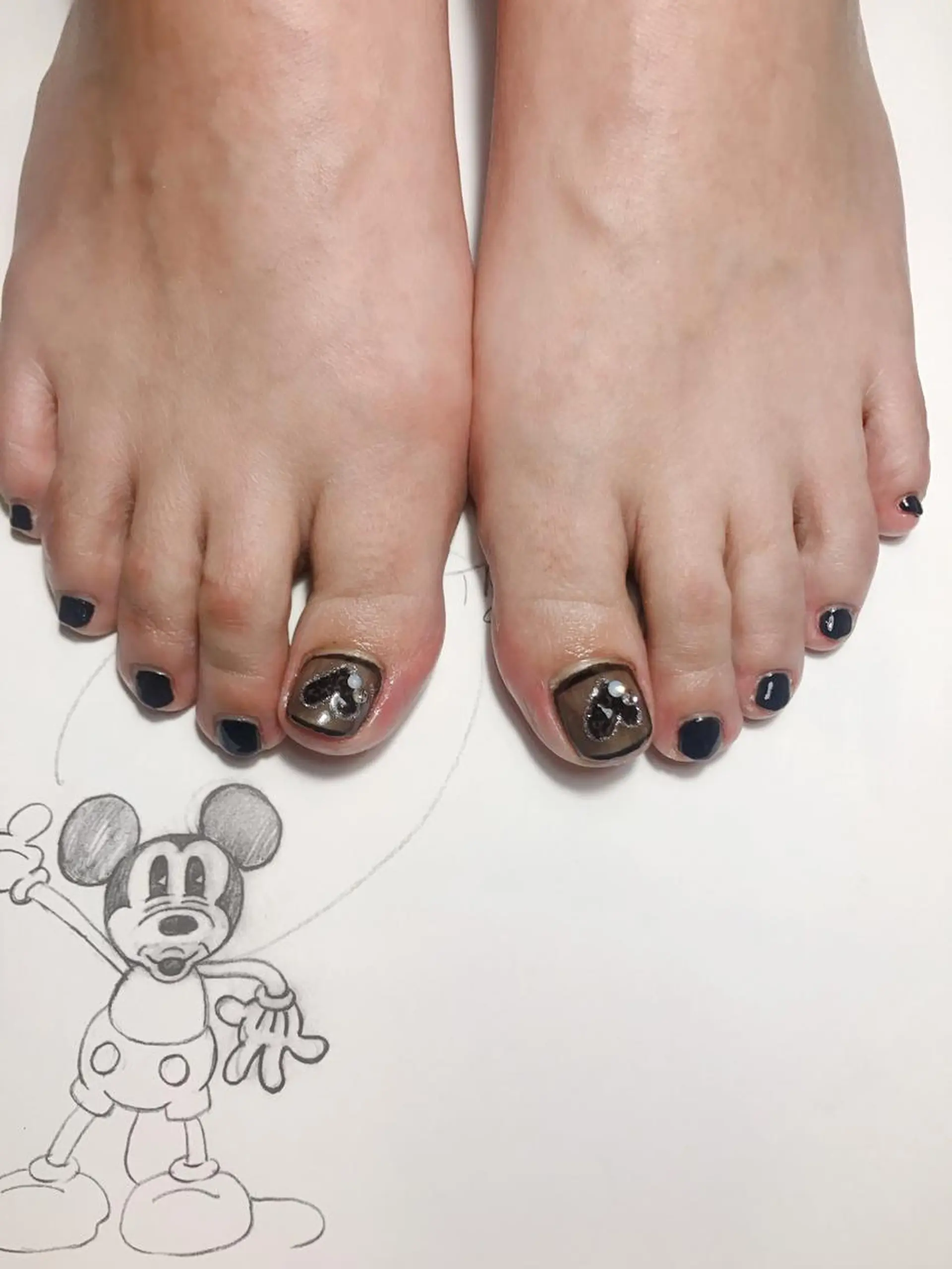 ネイル フットネイル ハート owlnail /持込みデザイン専門のネイルデザイン