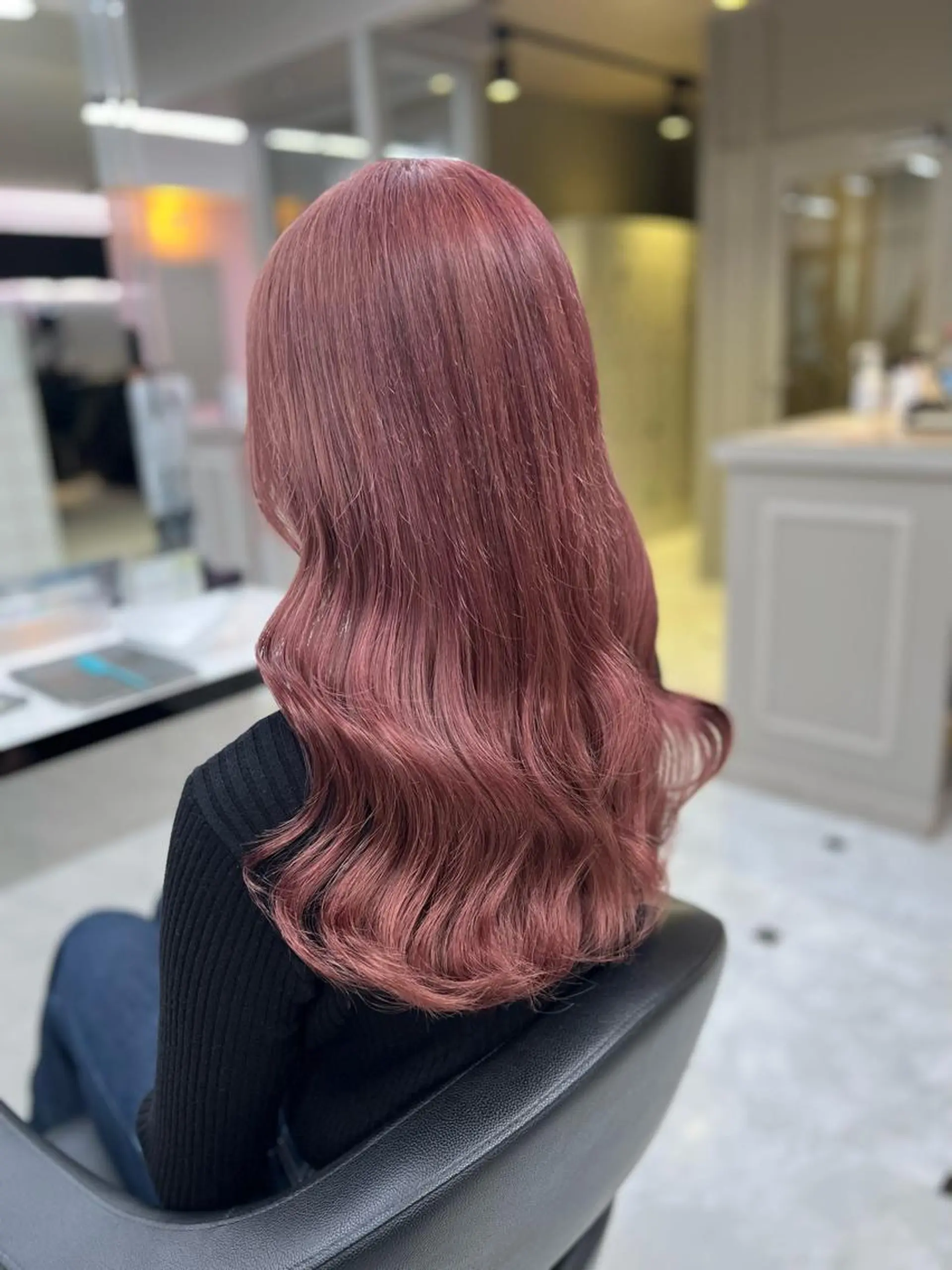 セミロング カラー ヘアアレンジ 💕上野美容師☁ ブリーチ💖サワのヘアスタイル