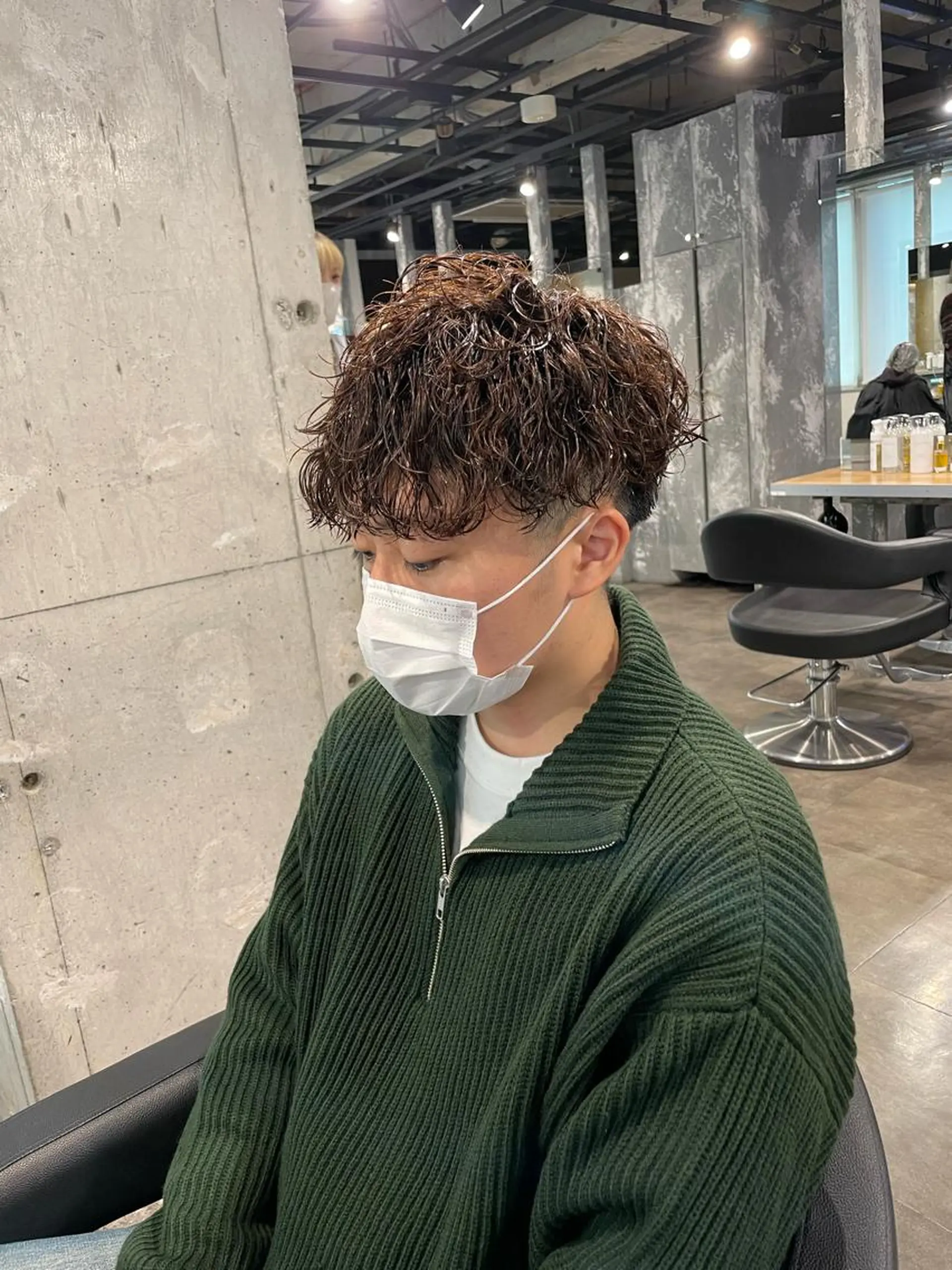 ショート パーマ メンズ 艶髪/透明感🪽 DISCO🪽のヘアスタイル