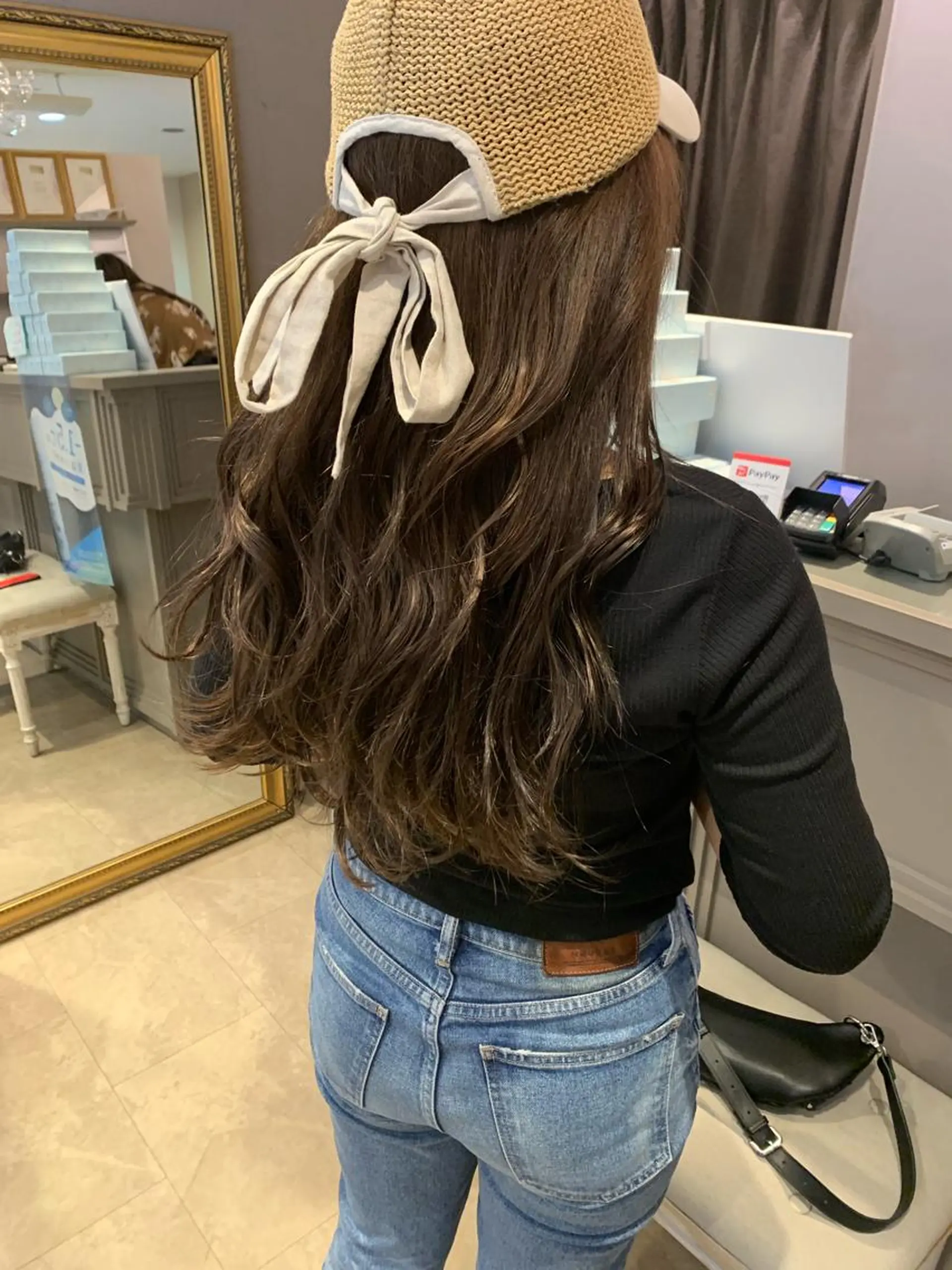 ロング カラー ベージュカラー 髪質改善ストレート/ 東徳嶺 みくのヘアスタイル