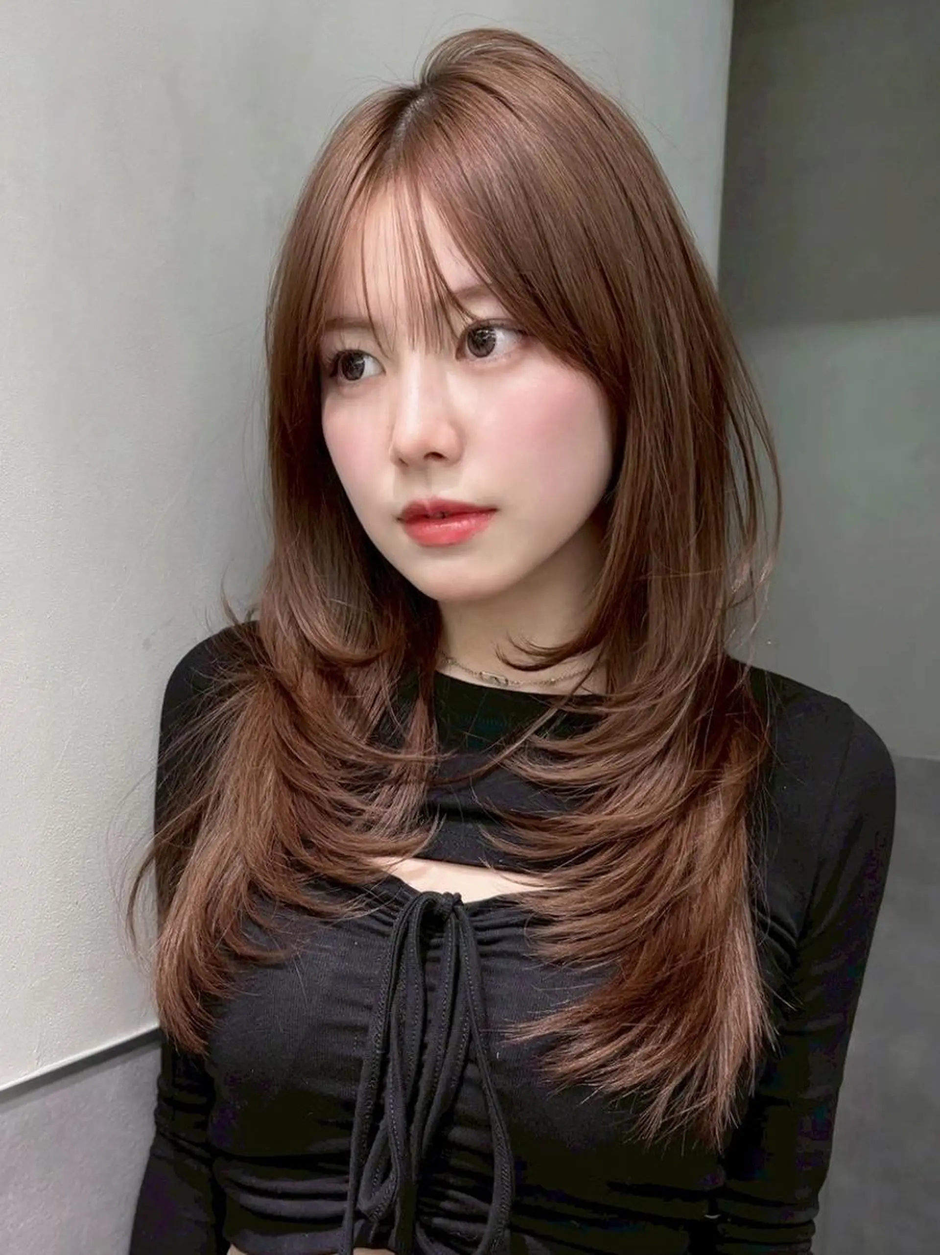 セミロング カラー ベージュカラー グレージュ オリーブベージュ 韓国風ヘア カット ヘアカラー トリートメント ITbyALBUM 浦和店のヘアスタイル