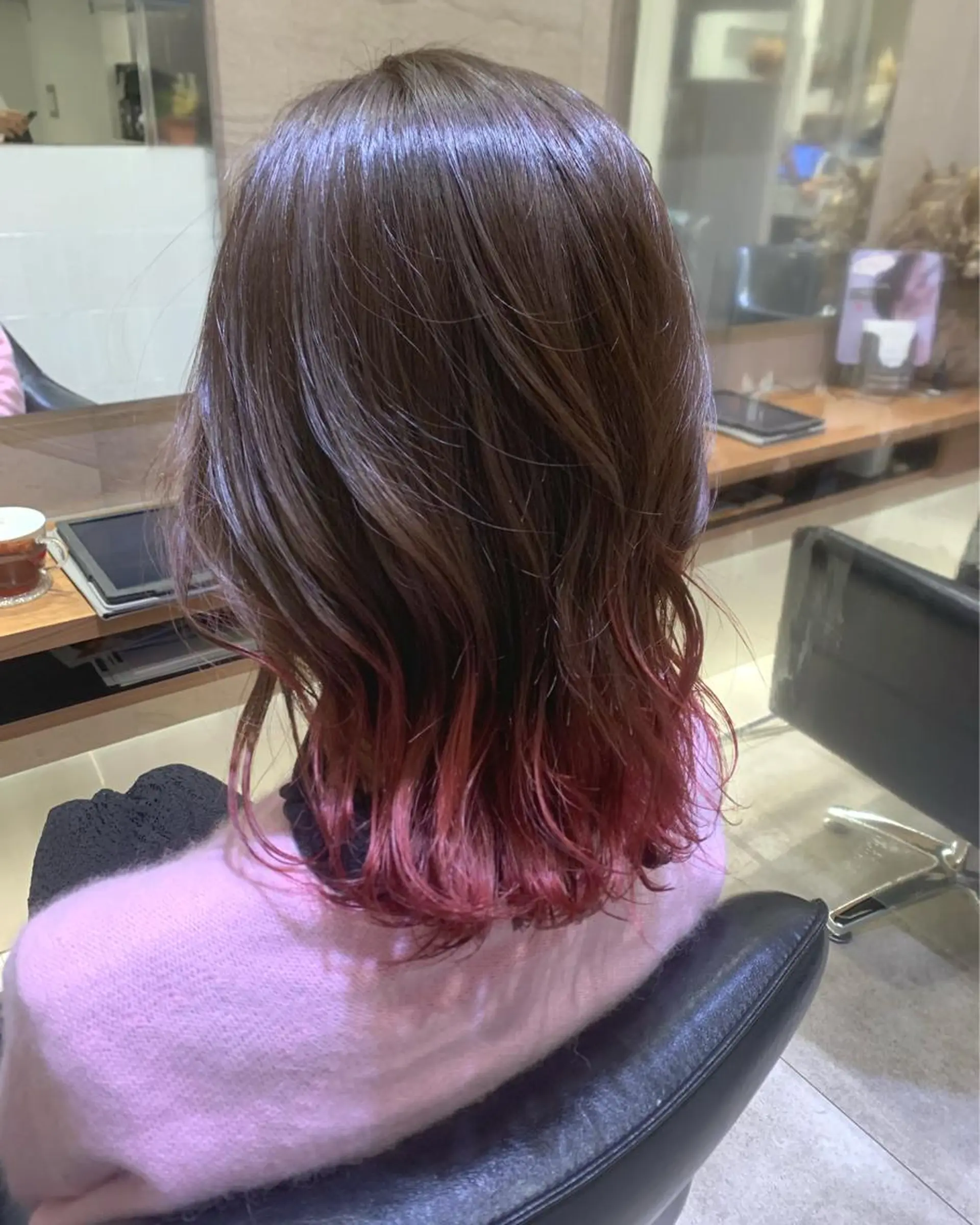 ミディアム カラー 🫧韓国ヘア 透明感 カラー🫧福田 楓のヘアスタイル