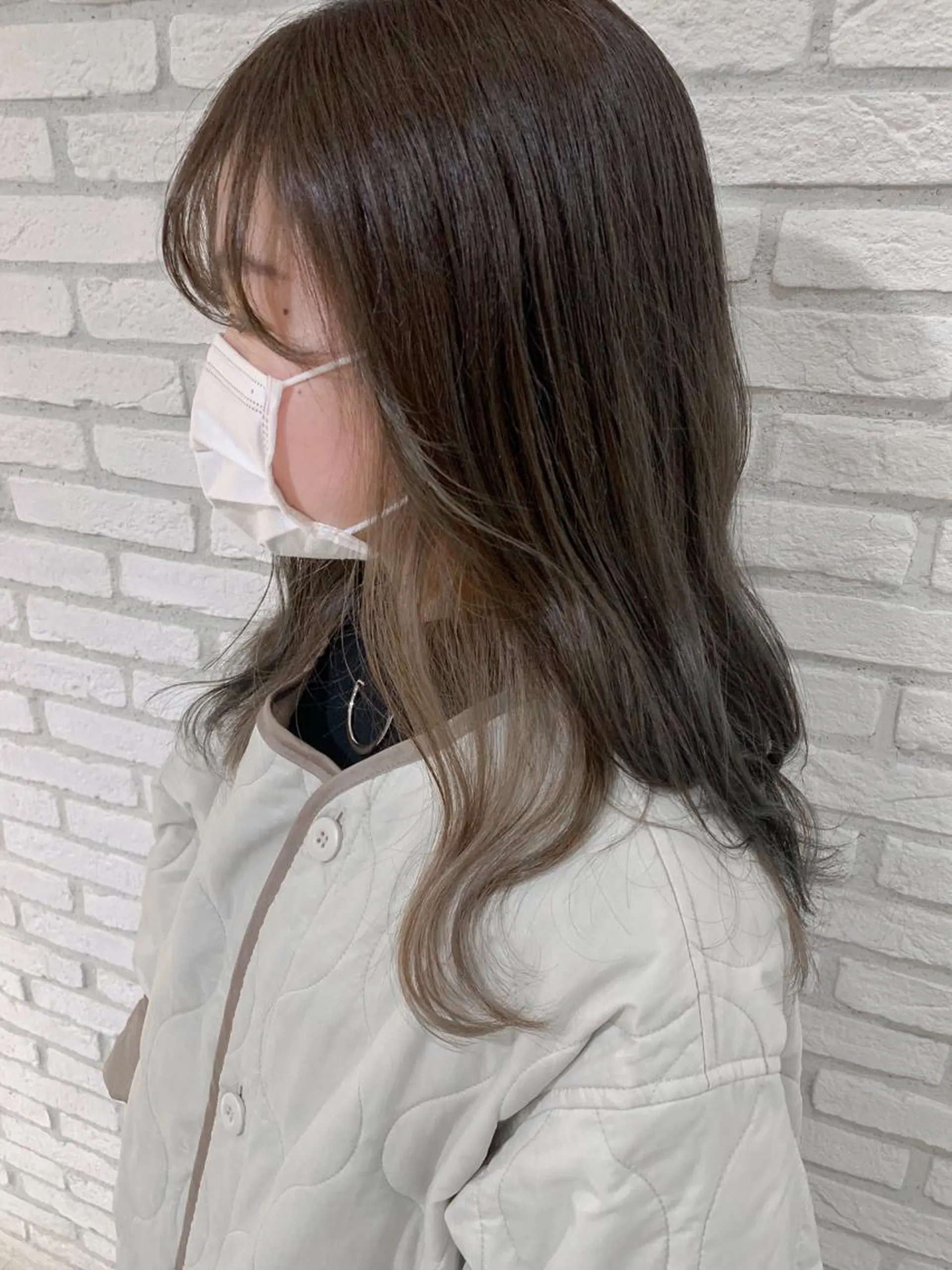 セミロング カラー ヘアアレンジ ヘアカラー トリートメント yuka .のヘアスタイル