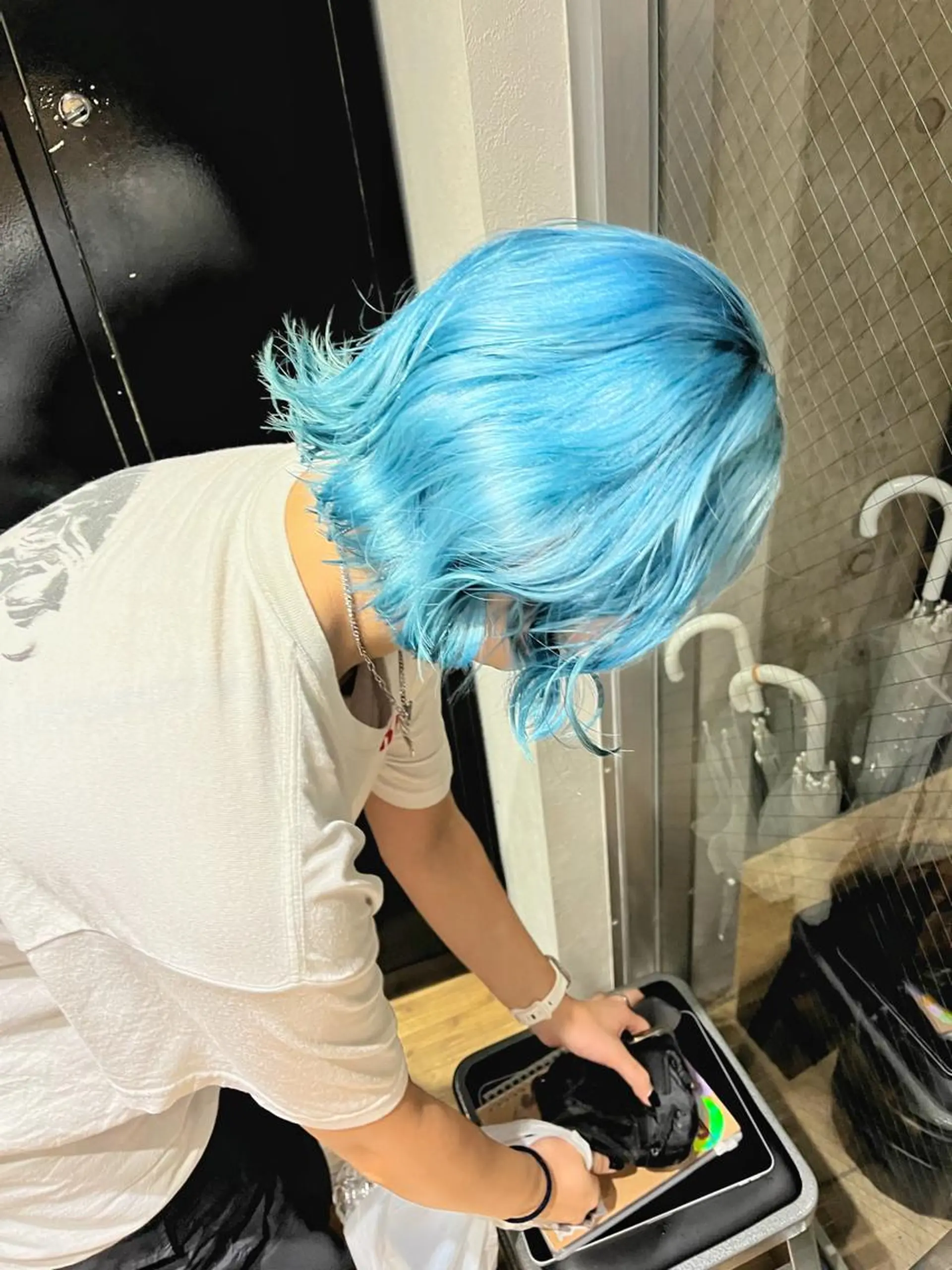 ショート カット ヘアカラー ハイトーンNo.1✨ パーマ✨イマイタツヤのヘアスタイル