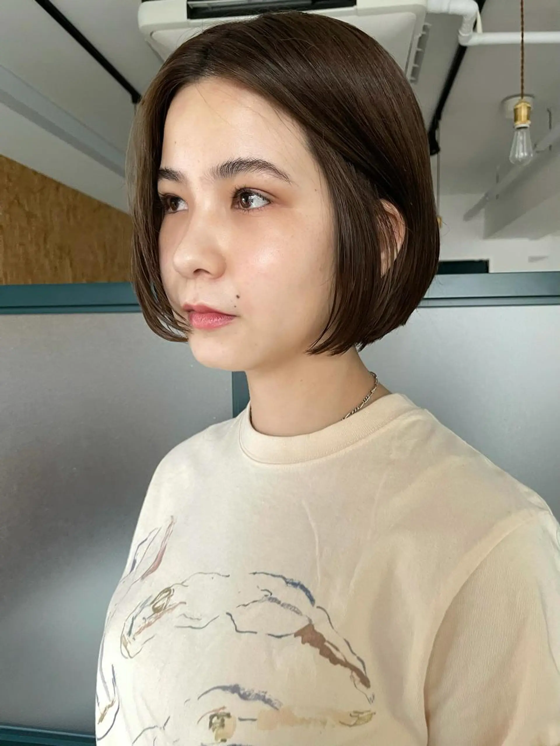 ショート カラー パーマ ヘアアレンジ ネイル マツエク・マツパ 切りっぱなしボブ ボブ レイヤーカット トレンド眉🌈✨ arisaの眉毛・アイブロウイメージ