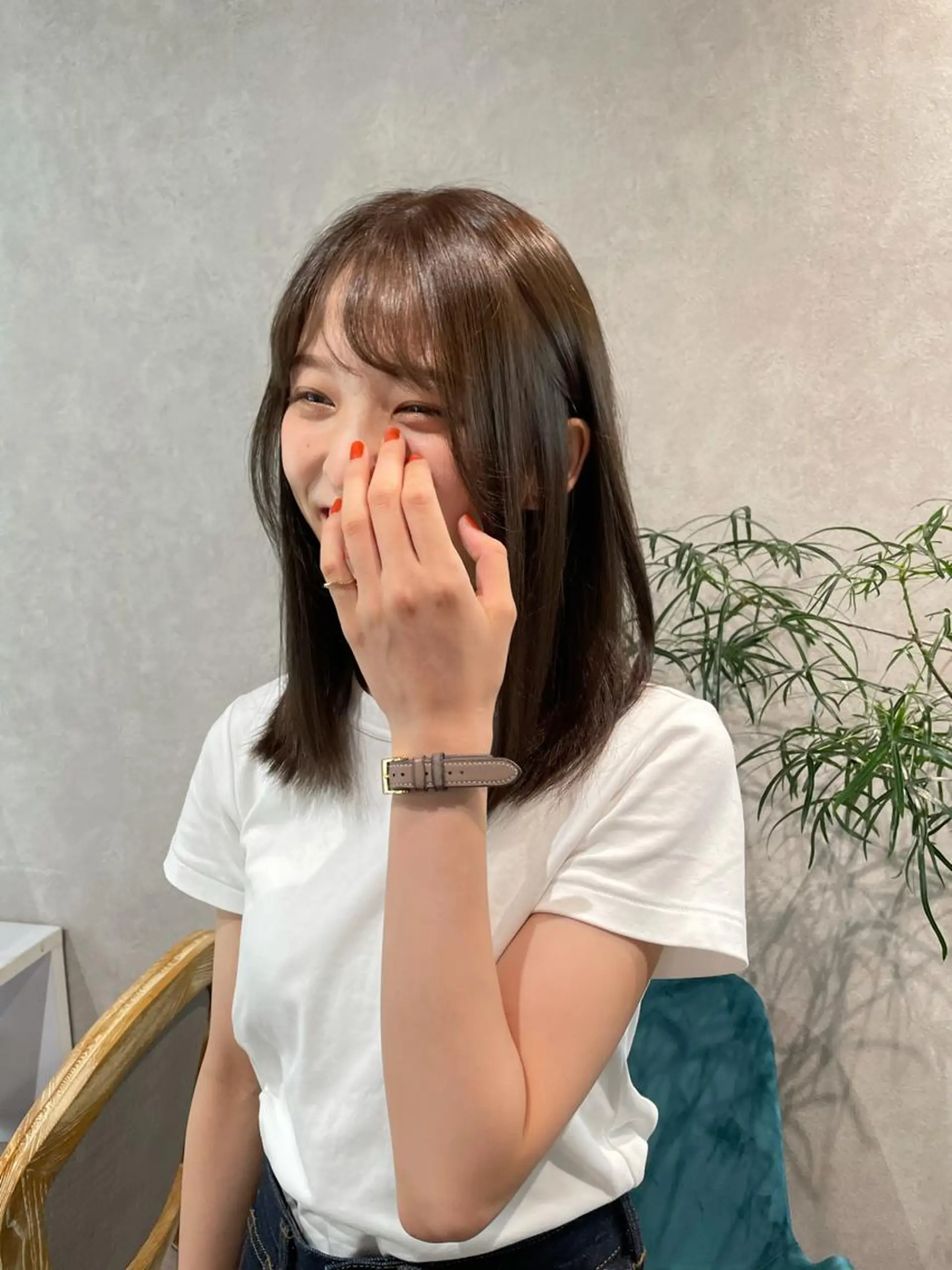 セミロング カラー ブラウンカラー 透明感カラー ココアブラウン ヘアカラー ナチュラル透明感🌱 小山美樹子のヘアスタイル