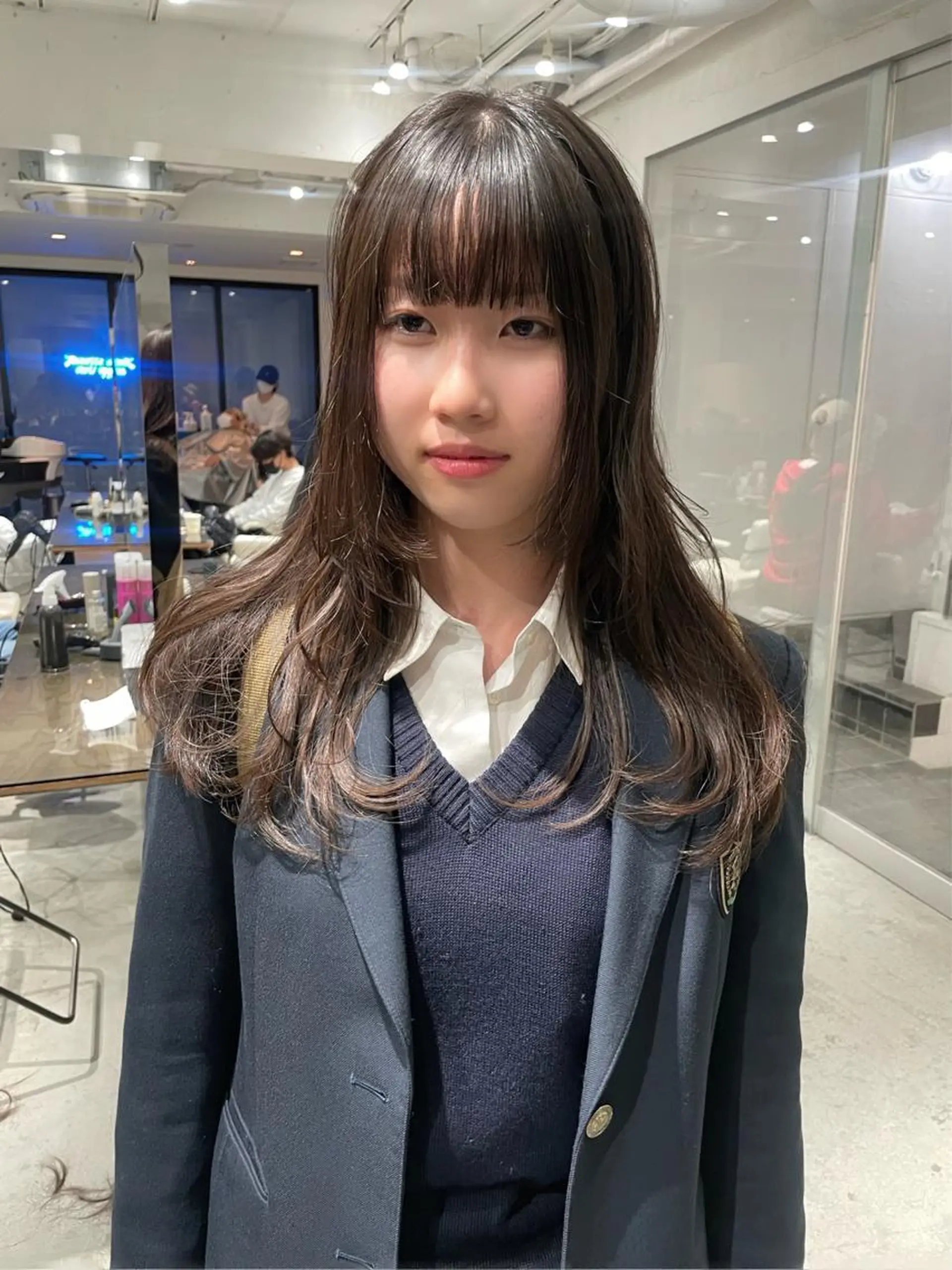 ロング カラー バレイヤージュ ブリーチ ケアブリーチ デザインカラー ダブルカラー カット ヘアカラー トリートメント ヘアセット スパイラルパーマ 🌐hina⭐️のヘアスタイル