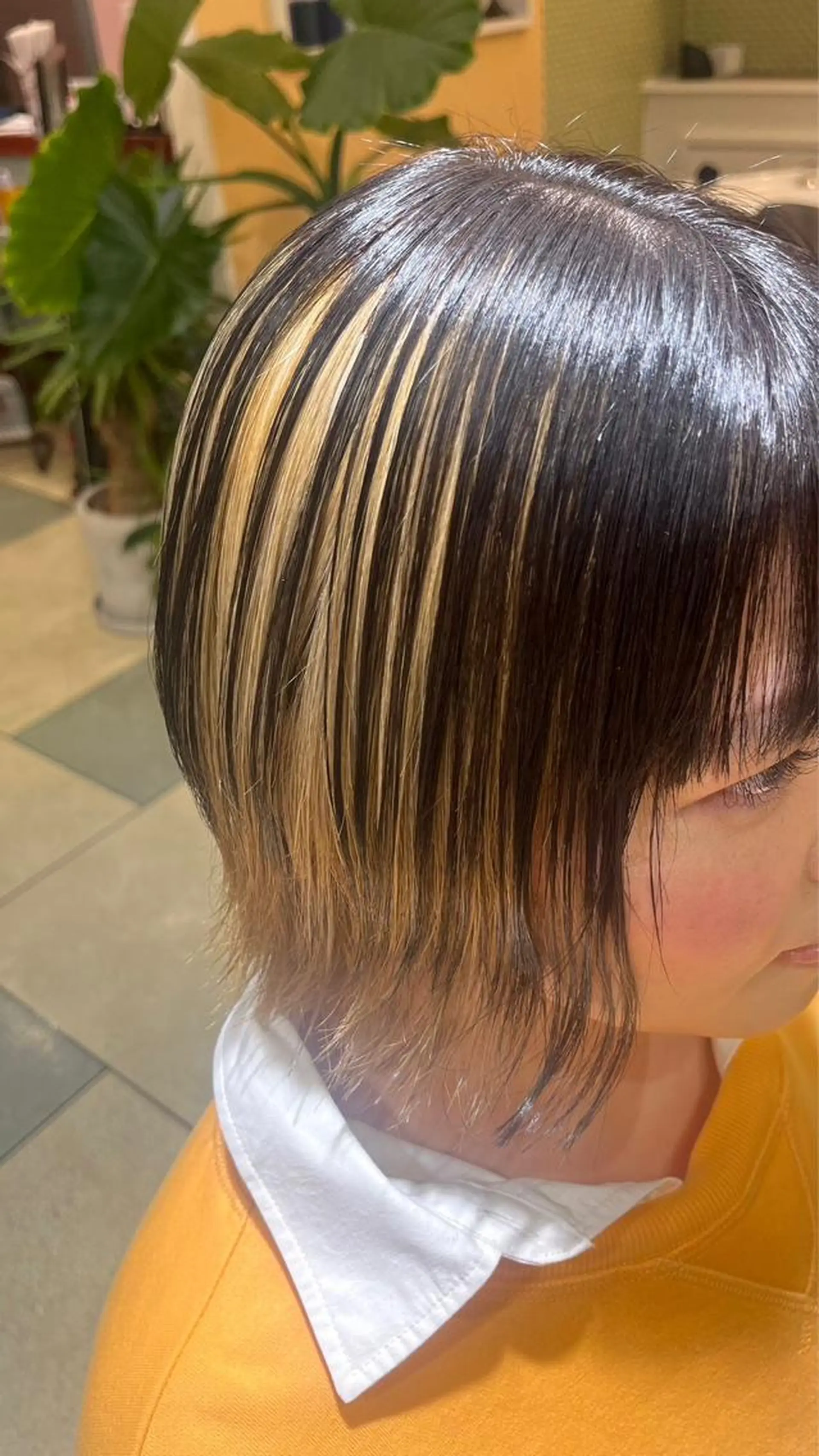 ショート カラー バレイヤージュ ブリーチ ケアブリーチ 透明感カラー デザインカラー ミシェル /韓国ヘア🕊️のヘアスタイル