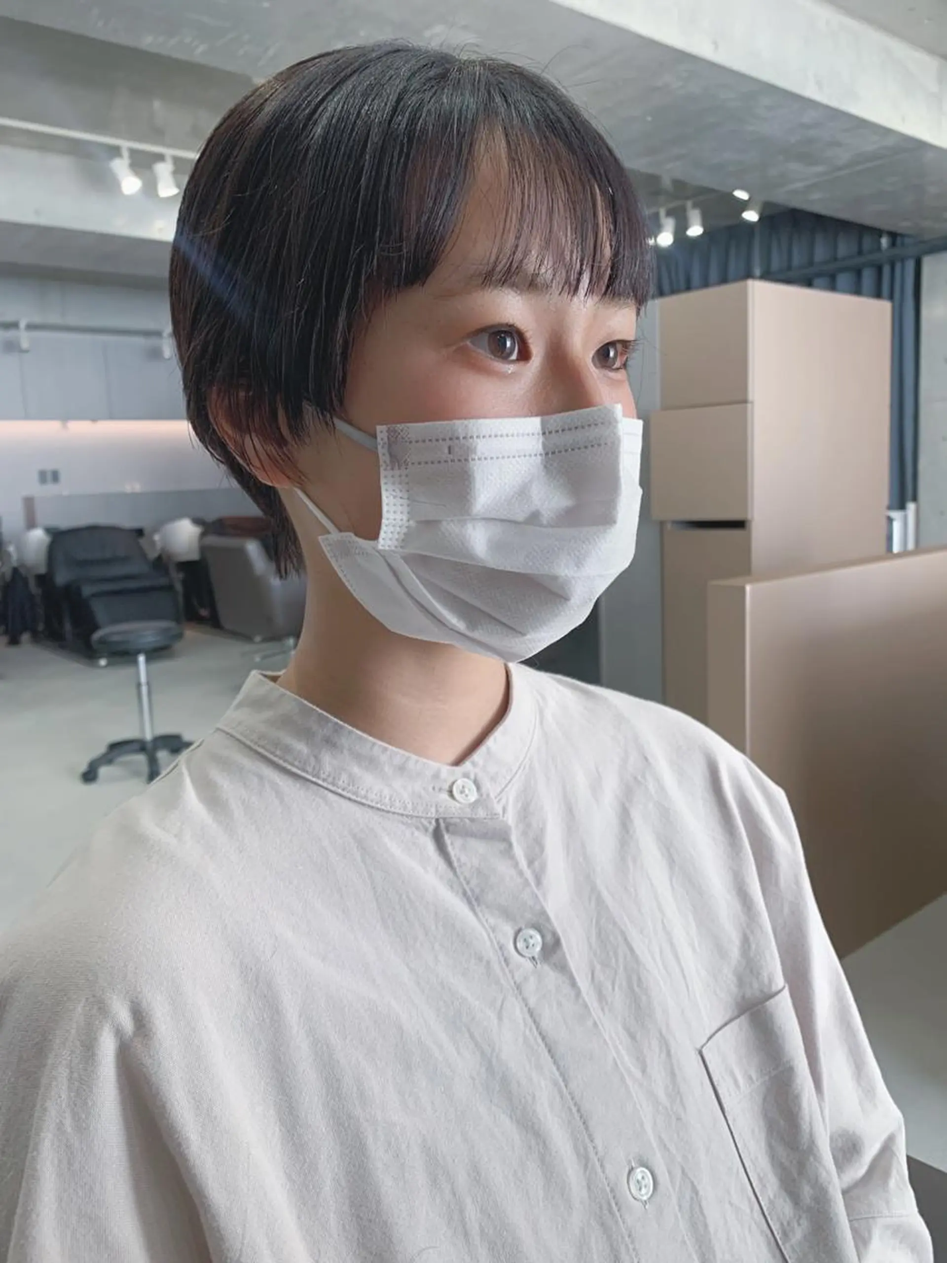 ショート カラー ボブパーマコテ巻き風 パーマNo1深江秀平のヘアスタイル