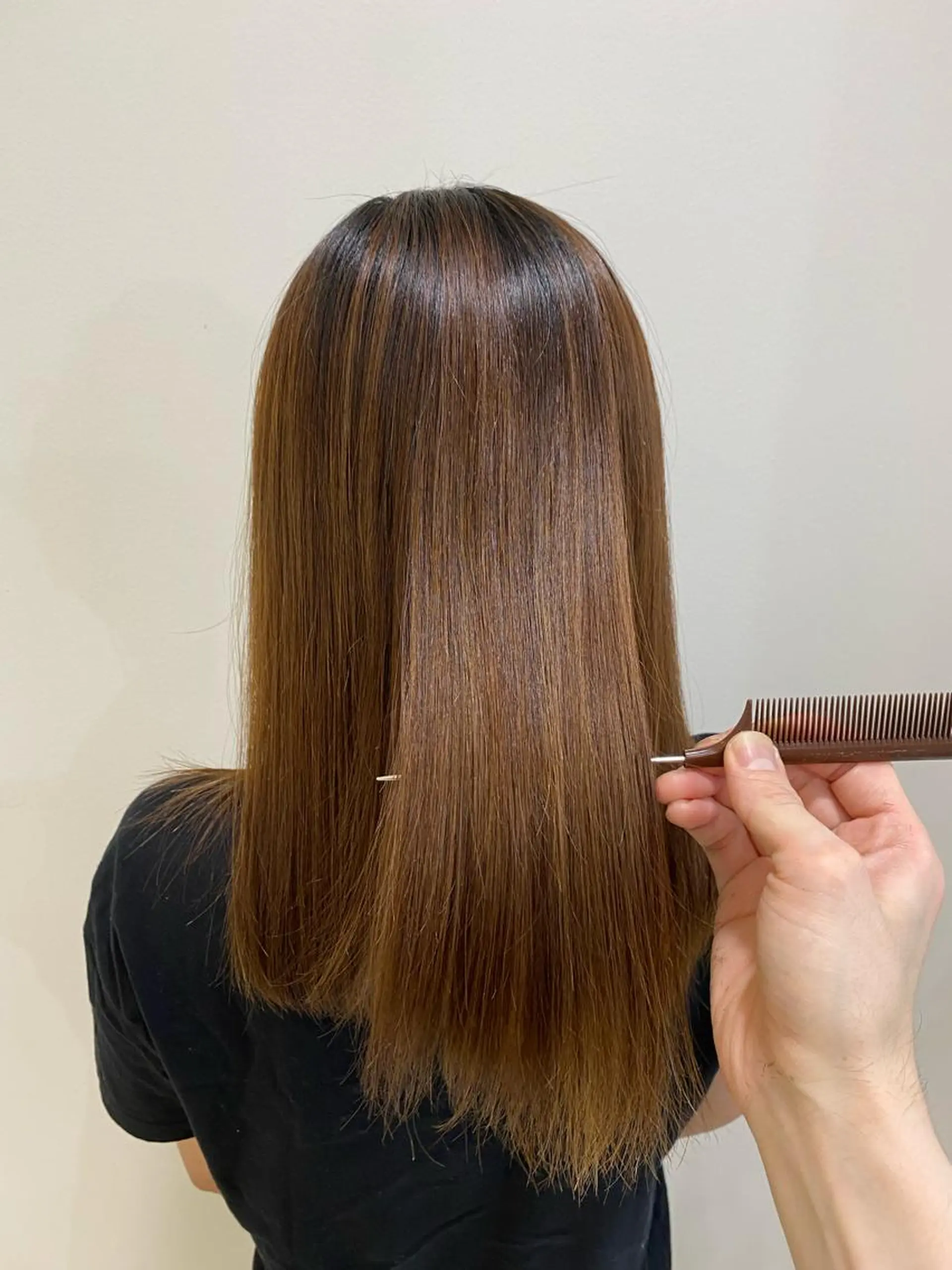 ロング 髪質改善 縮毛矯正 トリートメント 酸性ストレート 酸熱トリートメント 縮毛矯正 トリートメント コテ巻き風パーマ/ 髪質改善/河島恭平のヘアスタイル