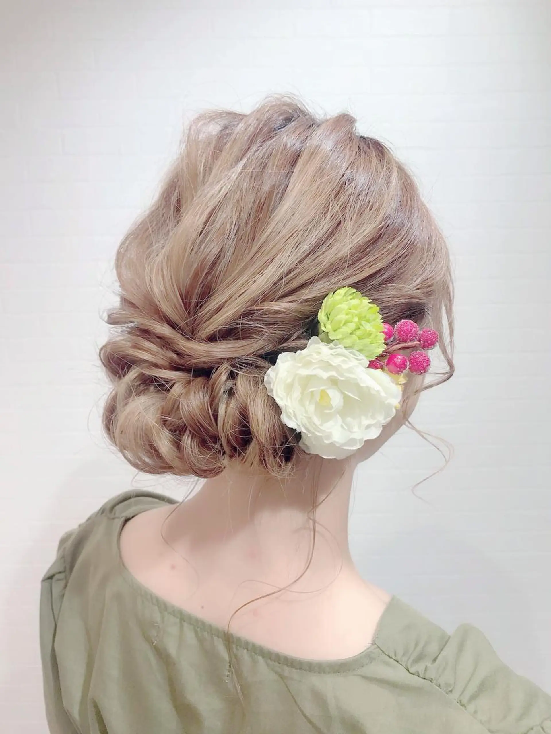 ミディアム ヘアアレンジ 浴衣 ヘアセット GRANLUSSO 〜グランルッソ駅前店所属・木口 嘉美のヘアスタイル