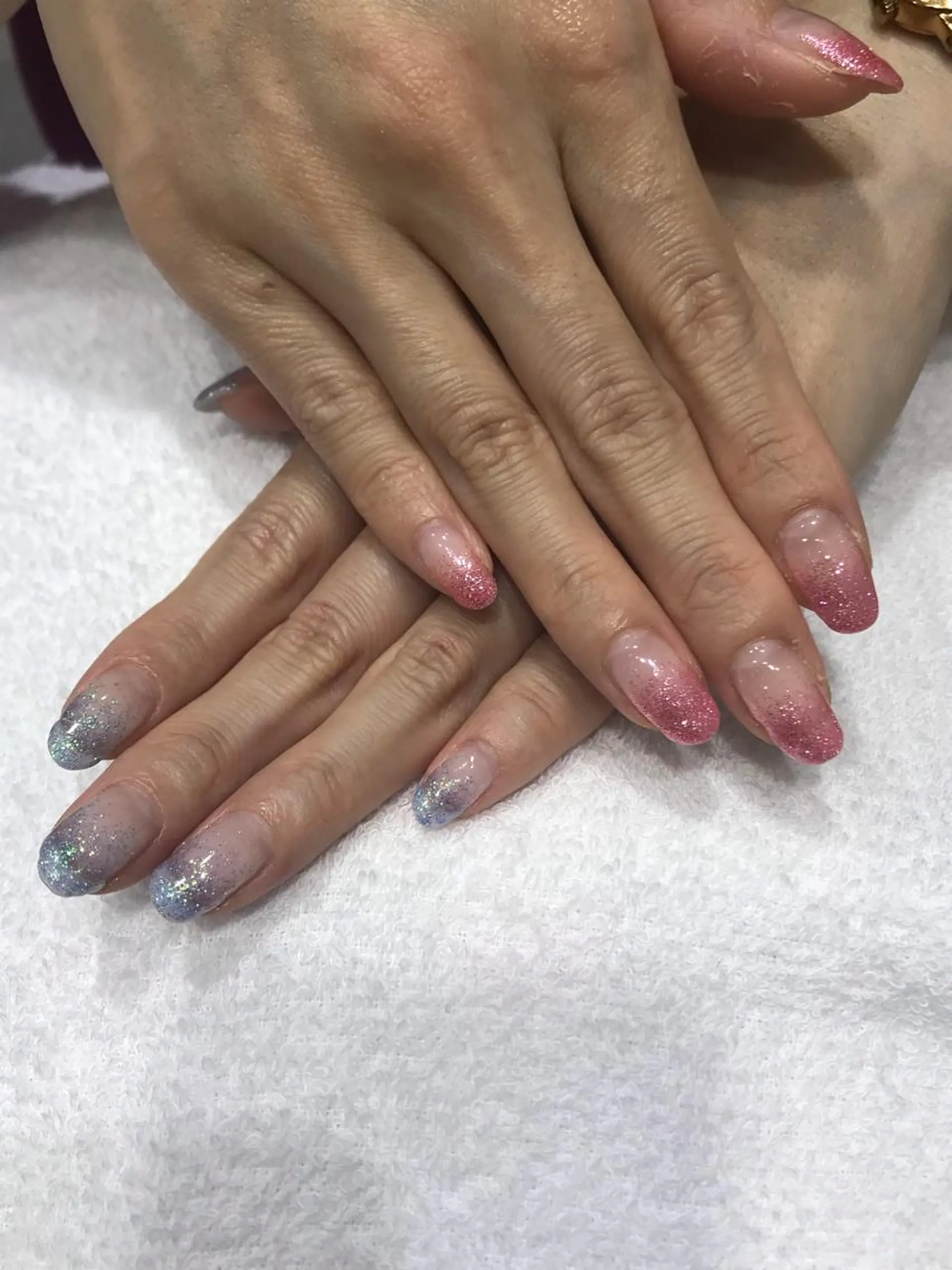 ネイル ジェルネイル グラデーション ラメ(グリッター) ラメグラデーション KASAI ERIKAのネイルデザイン