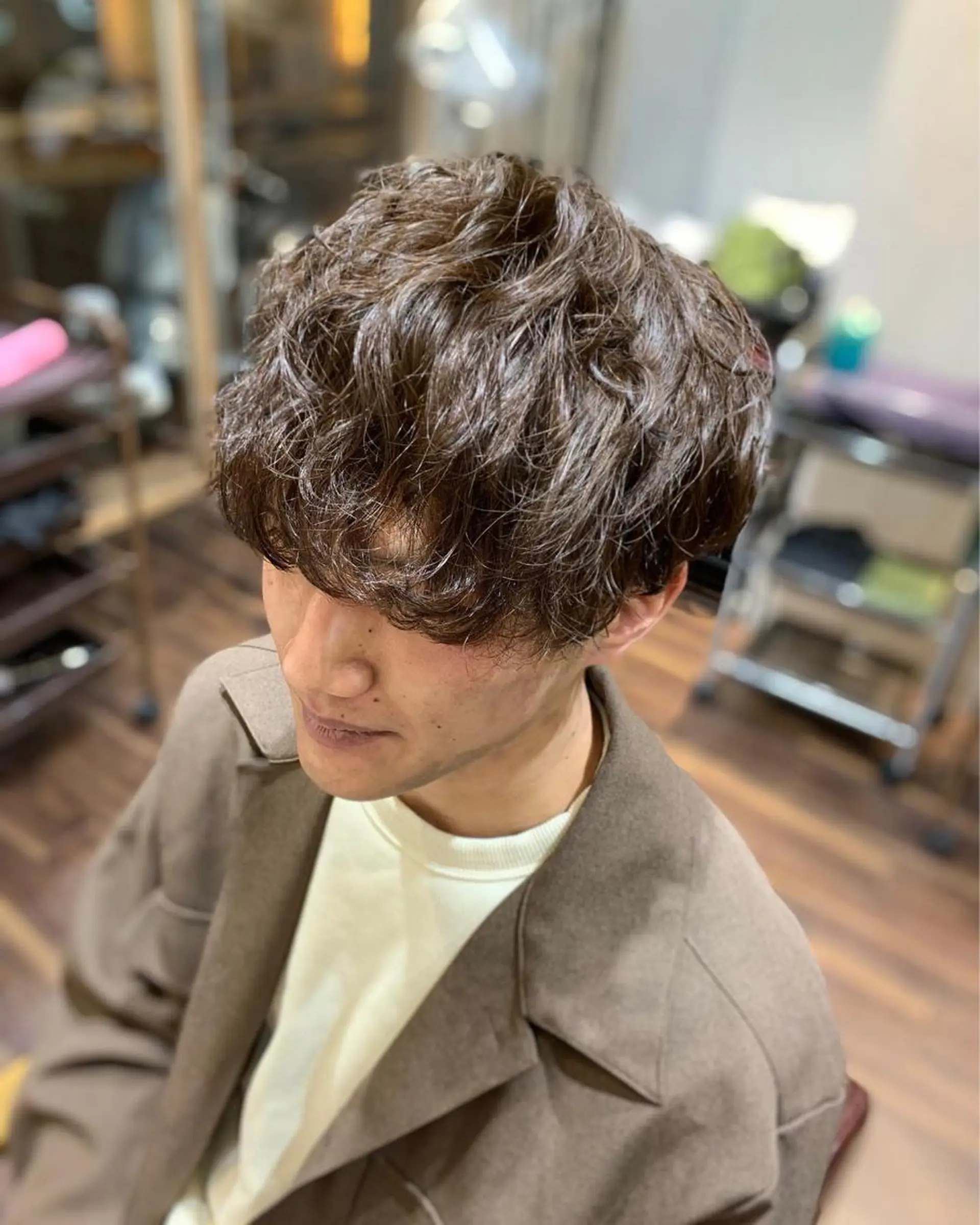 メンズ カット パーマ トリートメント green feel 長原所属・西山 大樹のヘアスタイル