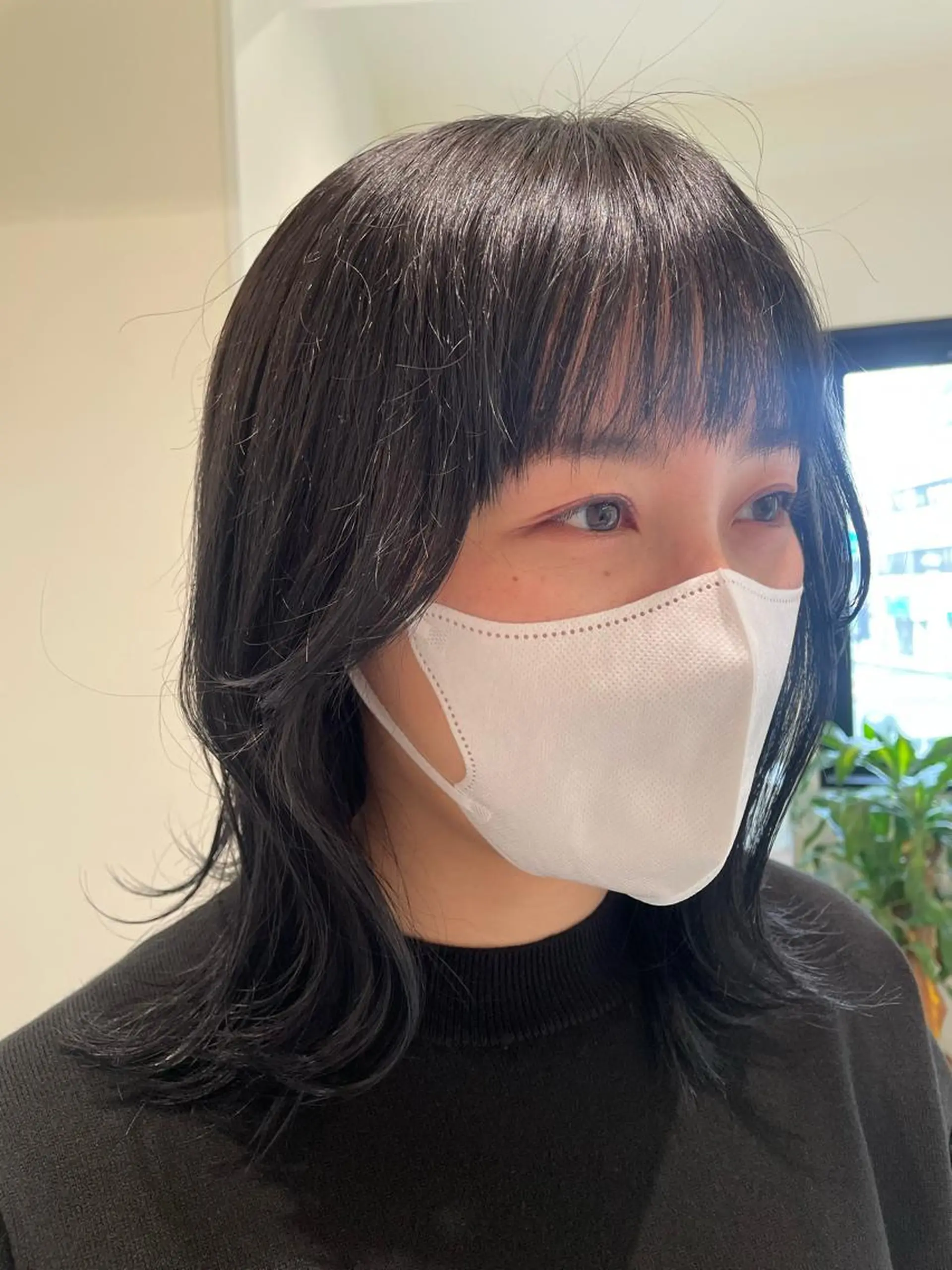 ミディアム カラー 顔周りカット ボブ/インナーカラー /眉毛/Miyuのヘアスタイル