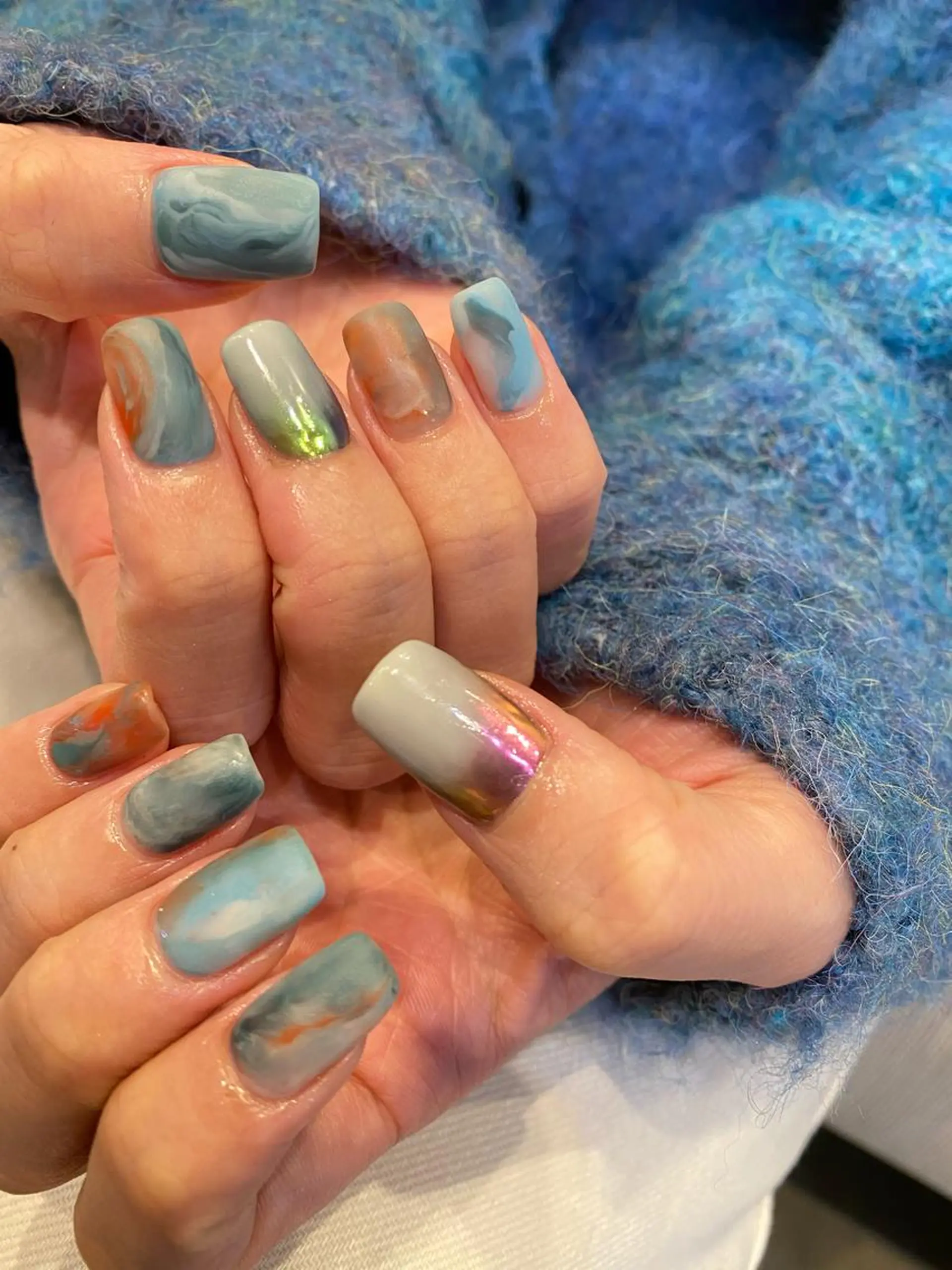 ネイル 大理石ネイル(マーブル) 🌼大西洋子 laughl🌼のネイルデザイン