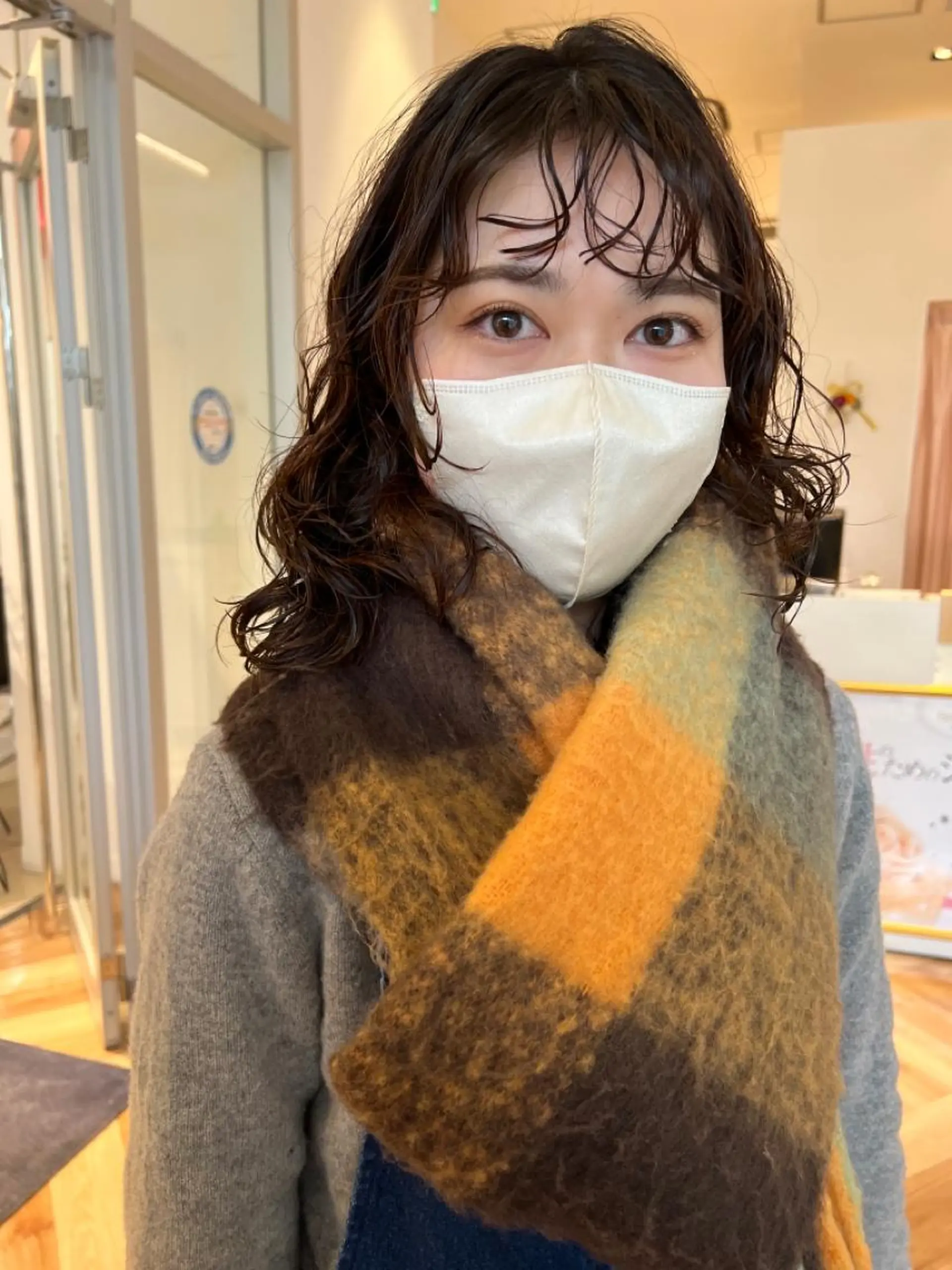 ロング パーマ k-twoたき✨艶感 カラー／美髪矯正のヘアスタイル