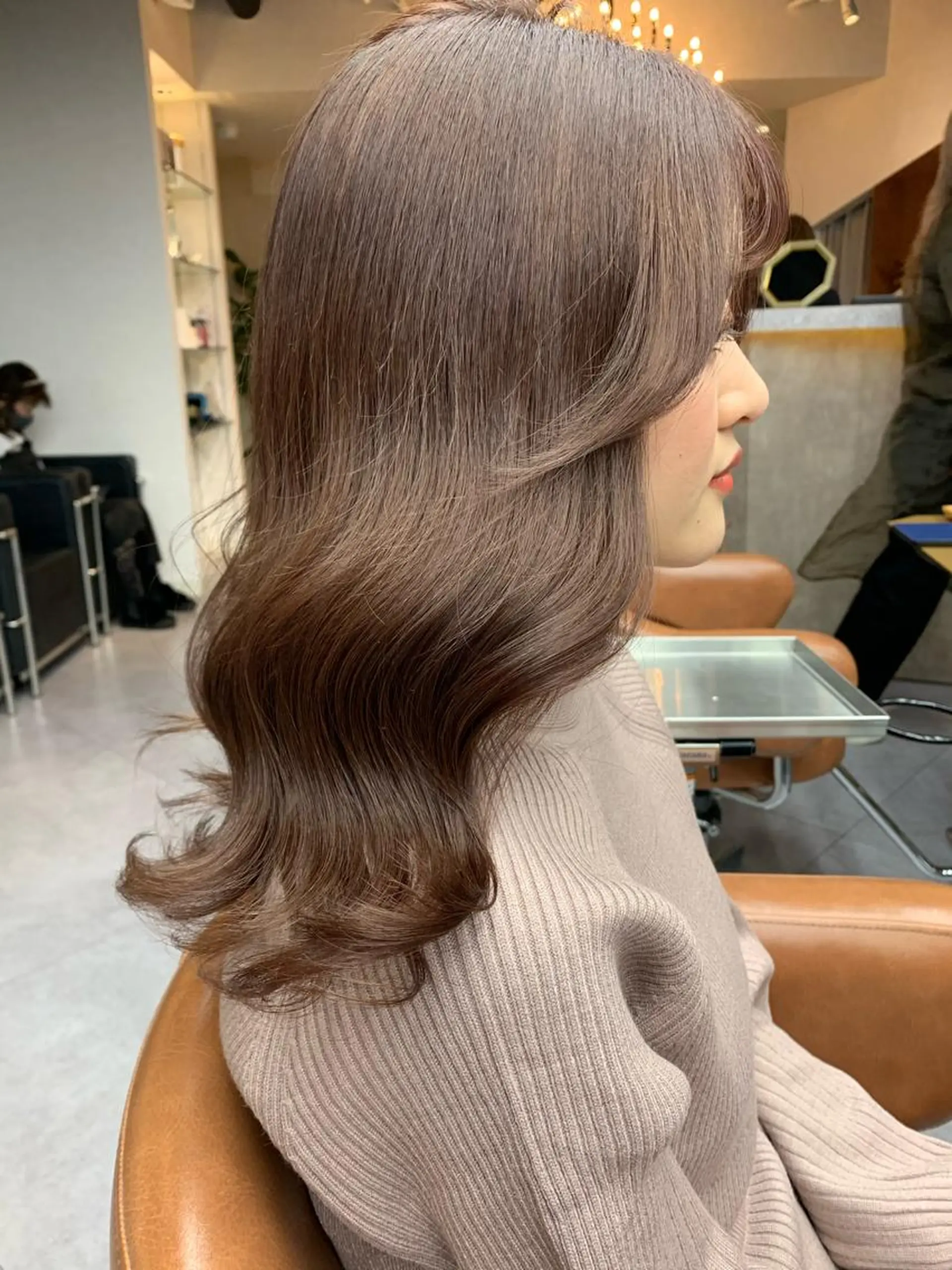 ロング カラー ヘアアレンジ 韓国風ヘア 心斎橋🤍韓国風🤍 Mamiのヘアスタイル