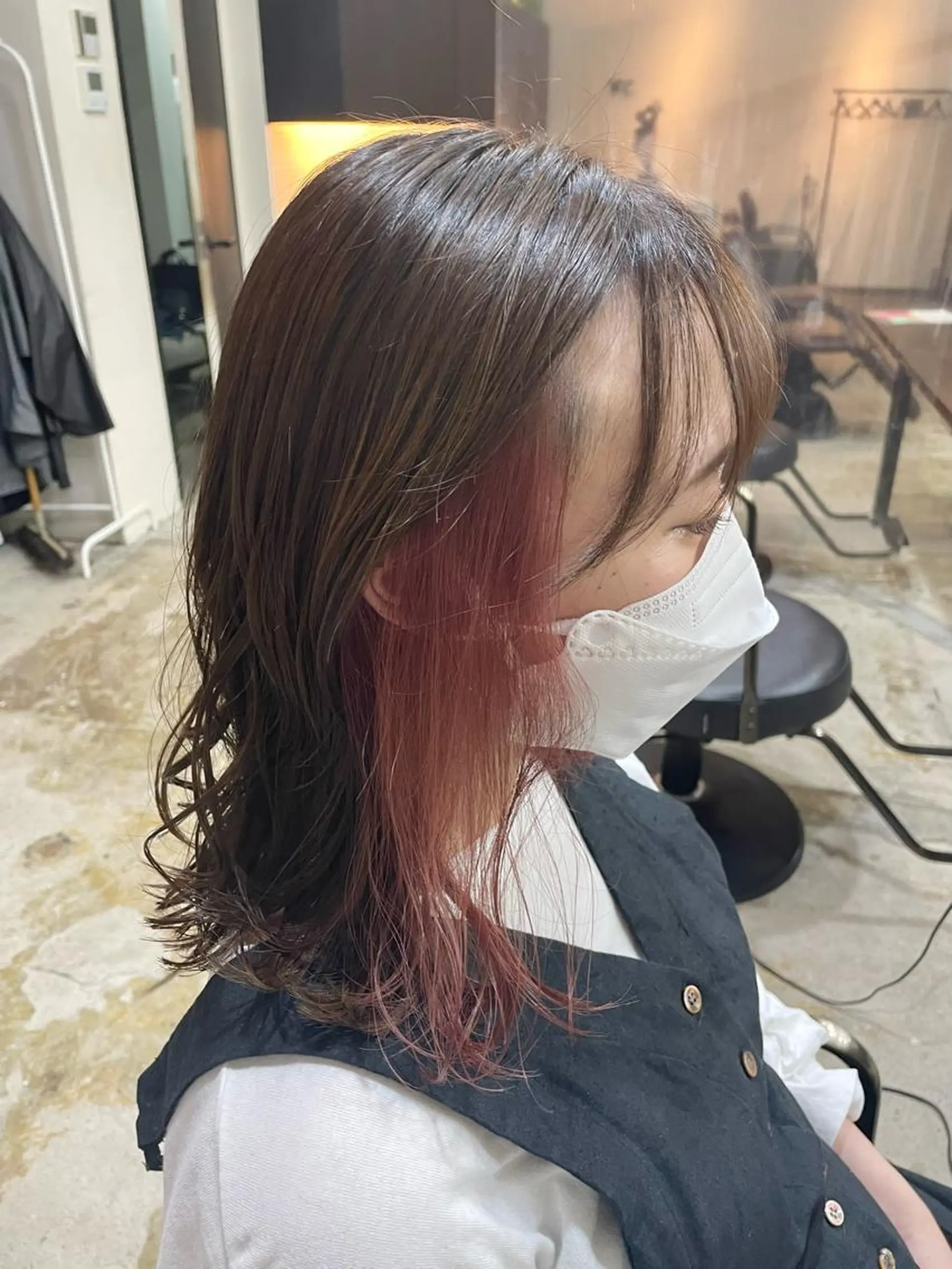 ミディアム カラー 竹田 千紘のヘアスタイル