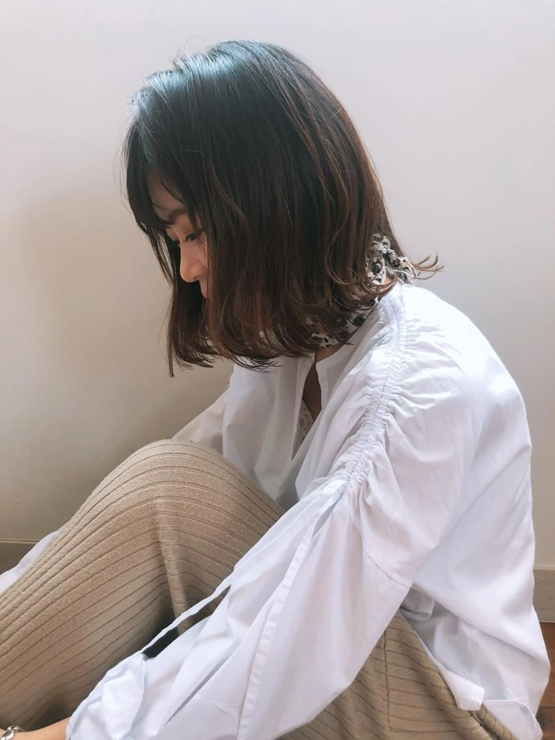 ミディアム ボブ 外ハネヘア レイヤーカット🎀 kanaのヘアスタイル