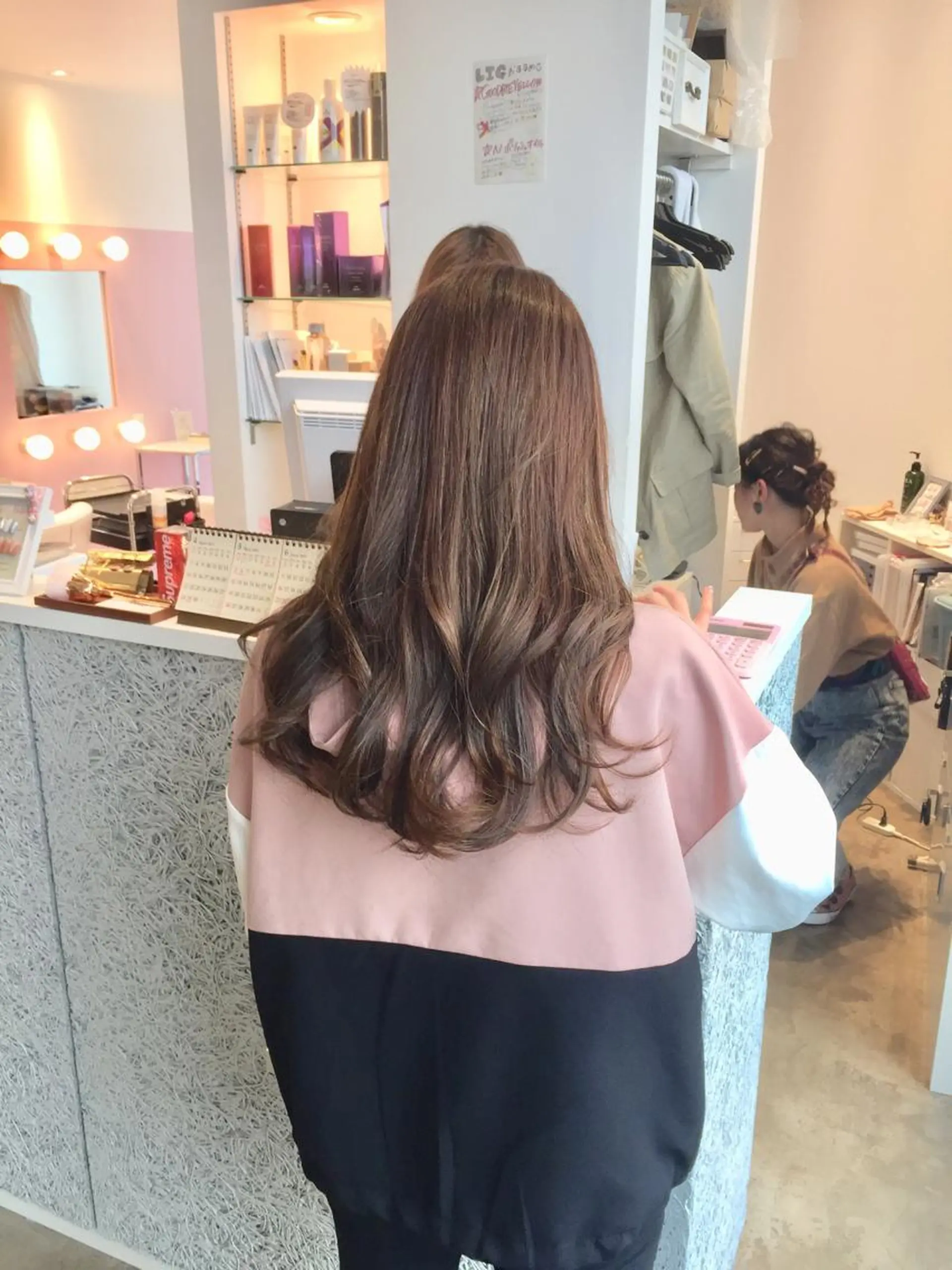 セミロング カット ヘアカラー トリートメント ヘッドスパ 所渉/韓国レイヤー /ウルフカットのヘアスタイル