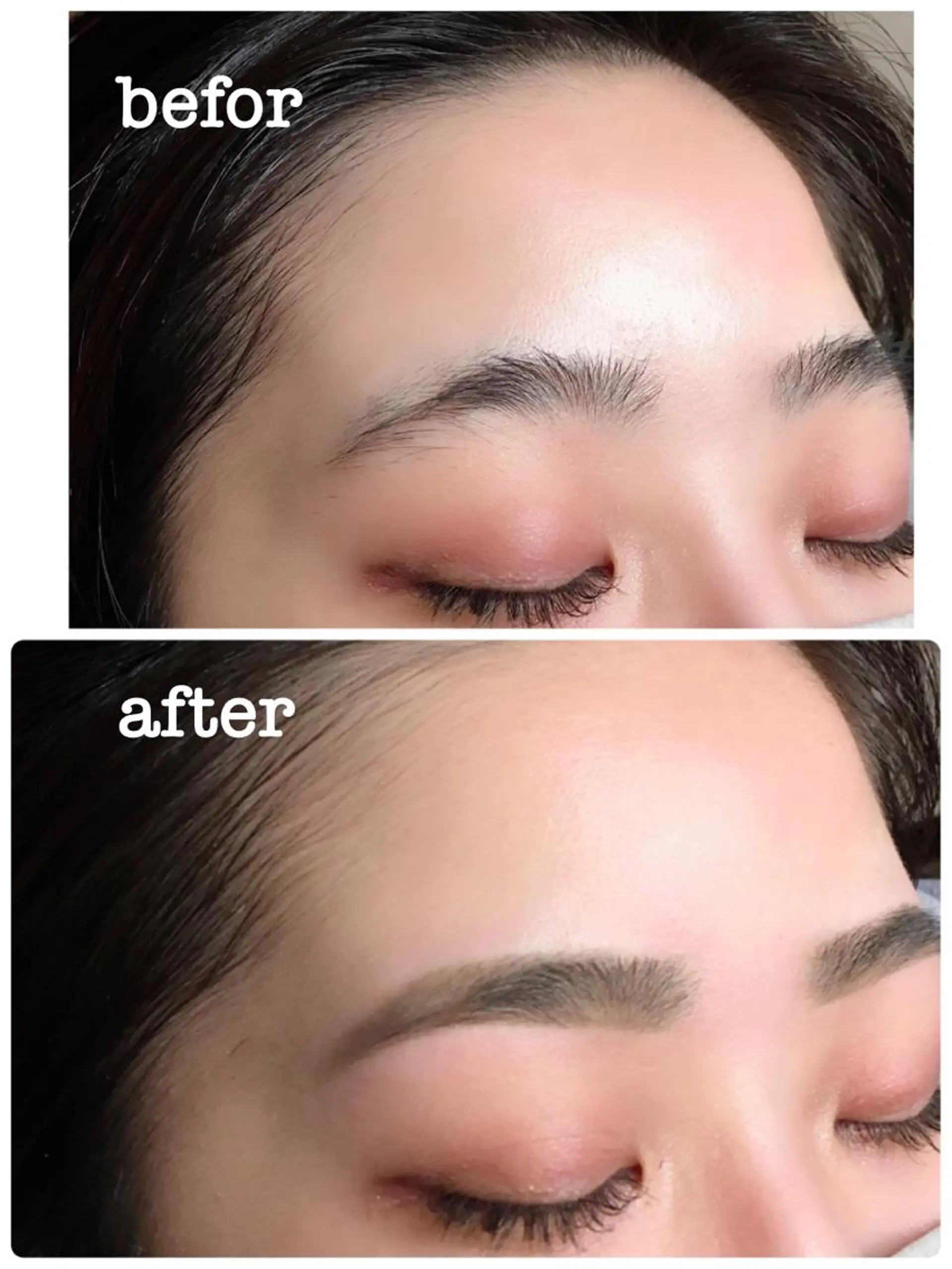 アイブロウ ワックス脱毛 beauty garden所属・beauty garden湯浅の眉毛・アイブロウイメージ