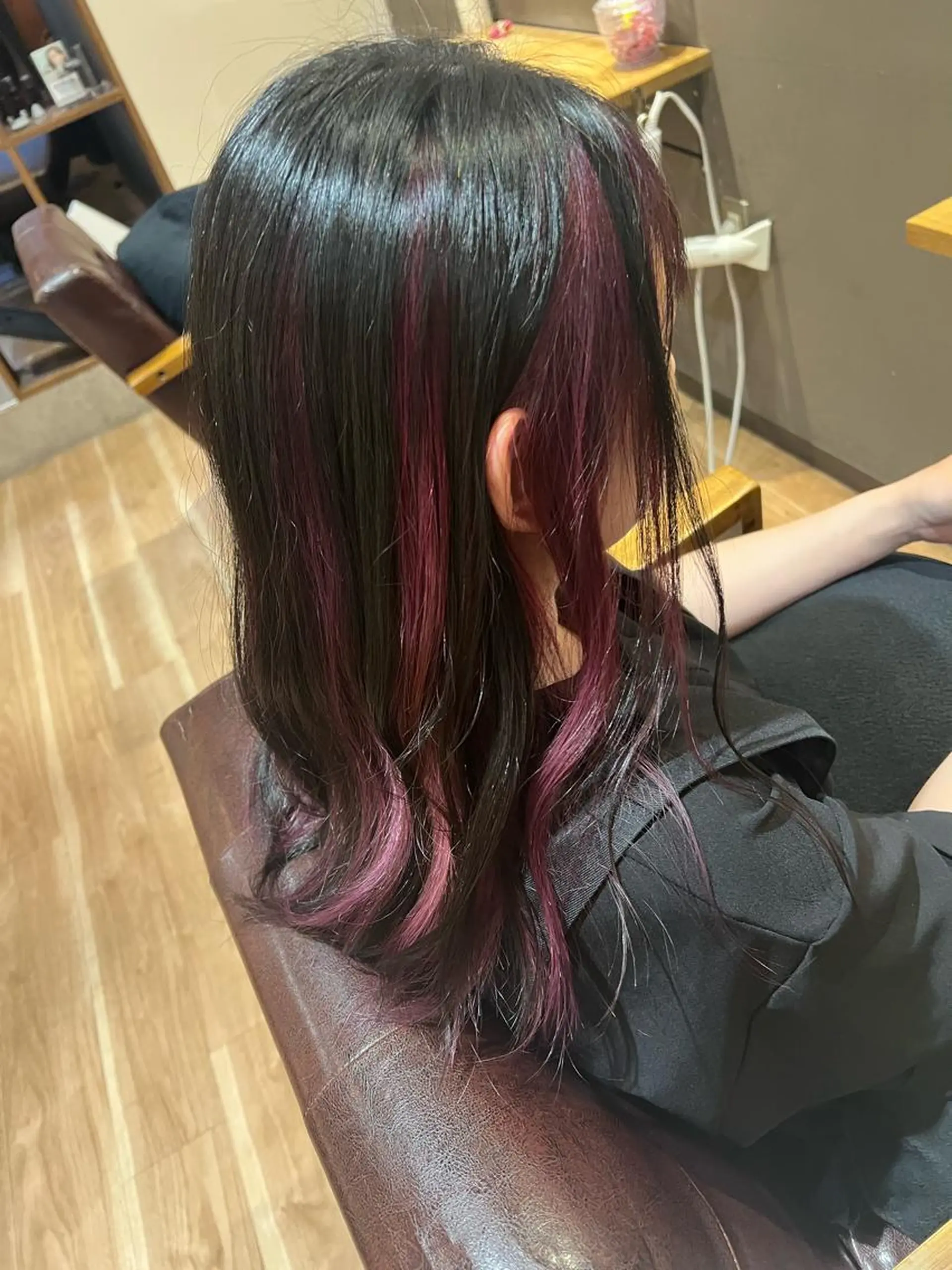 セミロング カラー たけだ れなのヘアスタイル