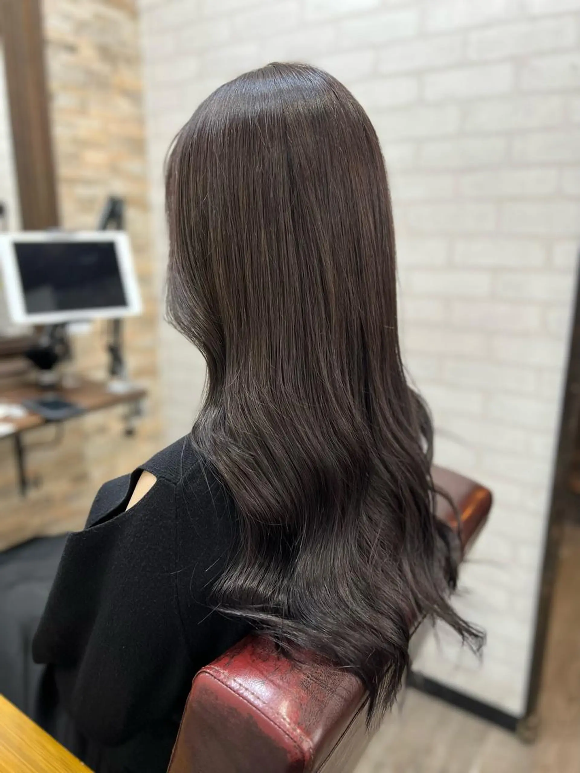 ロング カラー グレージュ ラベンダーカラー ラベンダーグレージュ ラベンダーグレー 多賀 順平のヘアスタイル