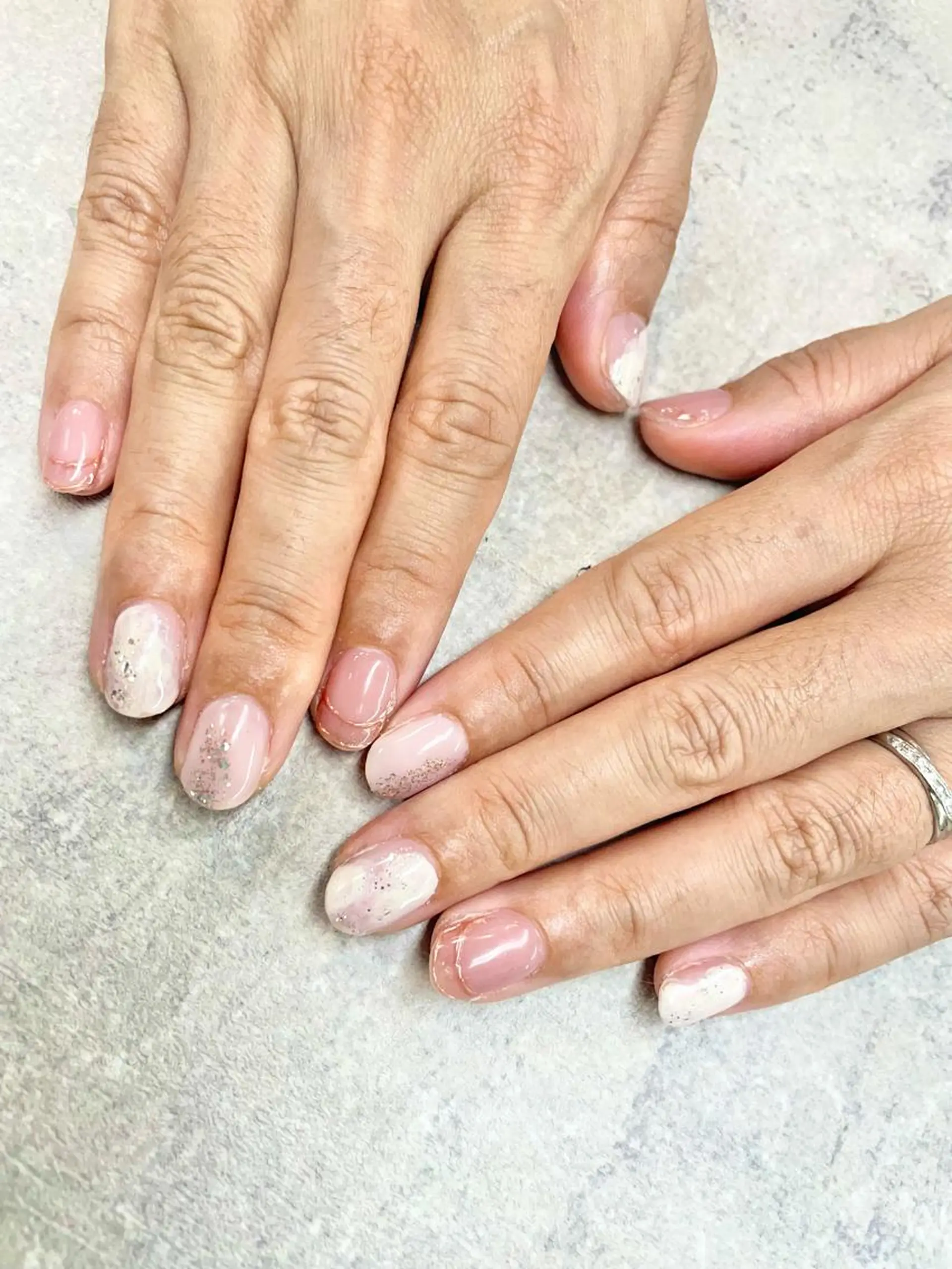 ネイル イースター フットネイル フレンチネイル ジェルネイル ガラスフレンチ ハンドネイル .N YUKIのネイルデザイン