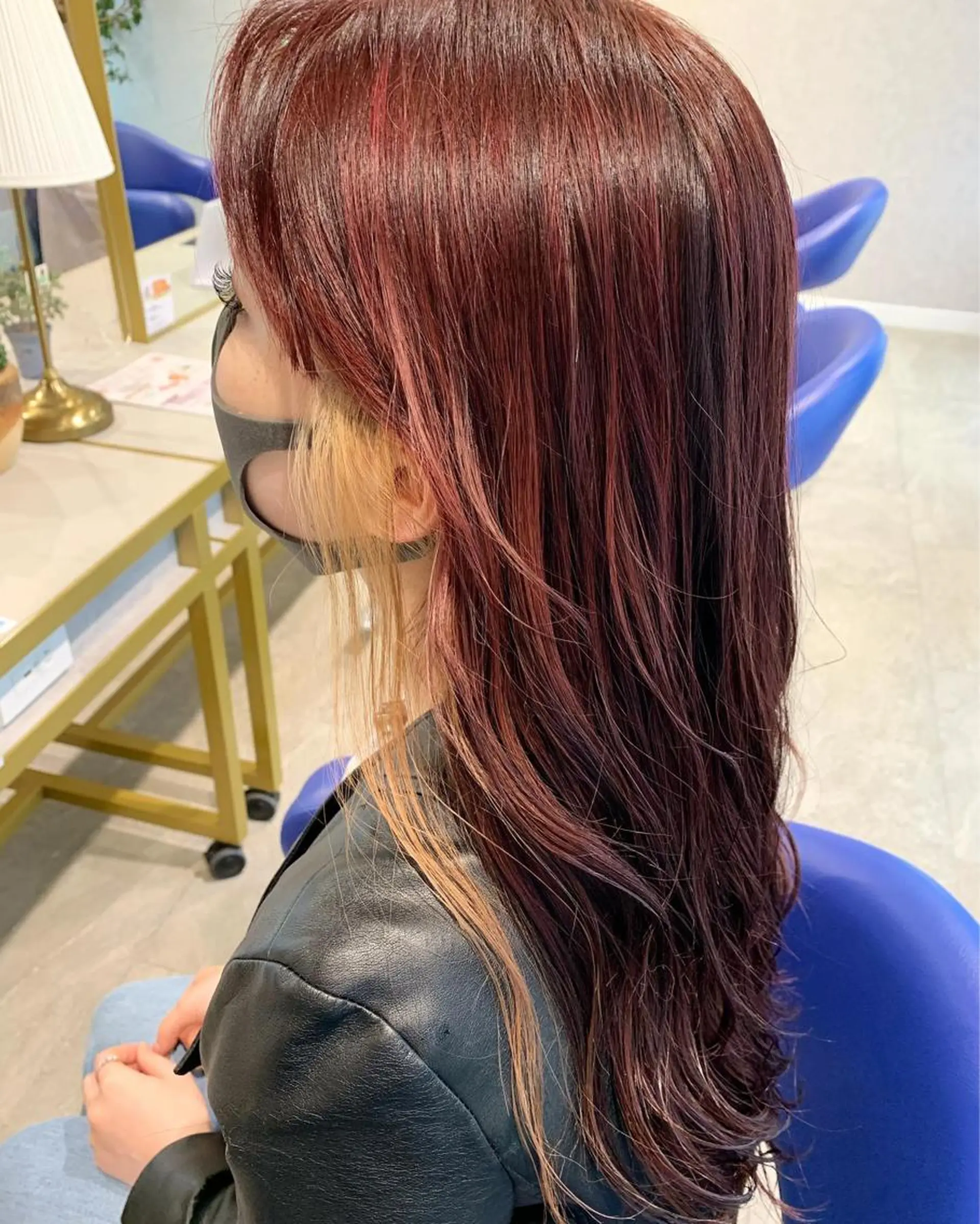 ロング カラー ヘアアレンジ イヤリングカラー インナーカラー ピンクカラー バイオレットカラー バイオレットピンク men’s salon NOA solte. 【メンズサロン ノアソルテ】所属・メンズパーマ職人 加藤 弘貴のヘアスタイル