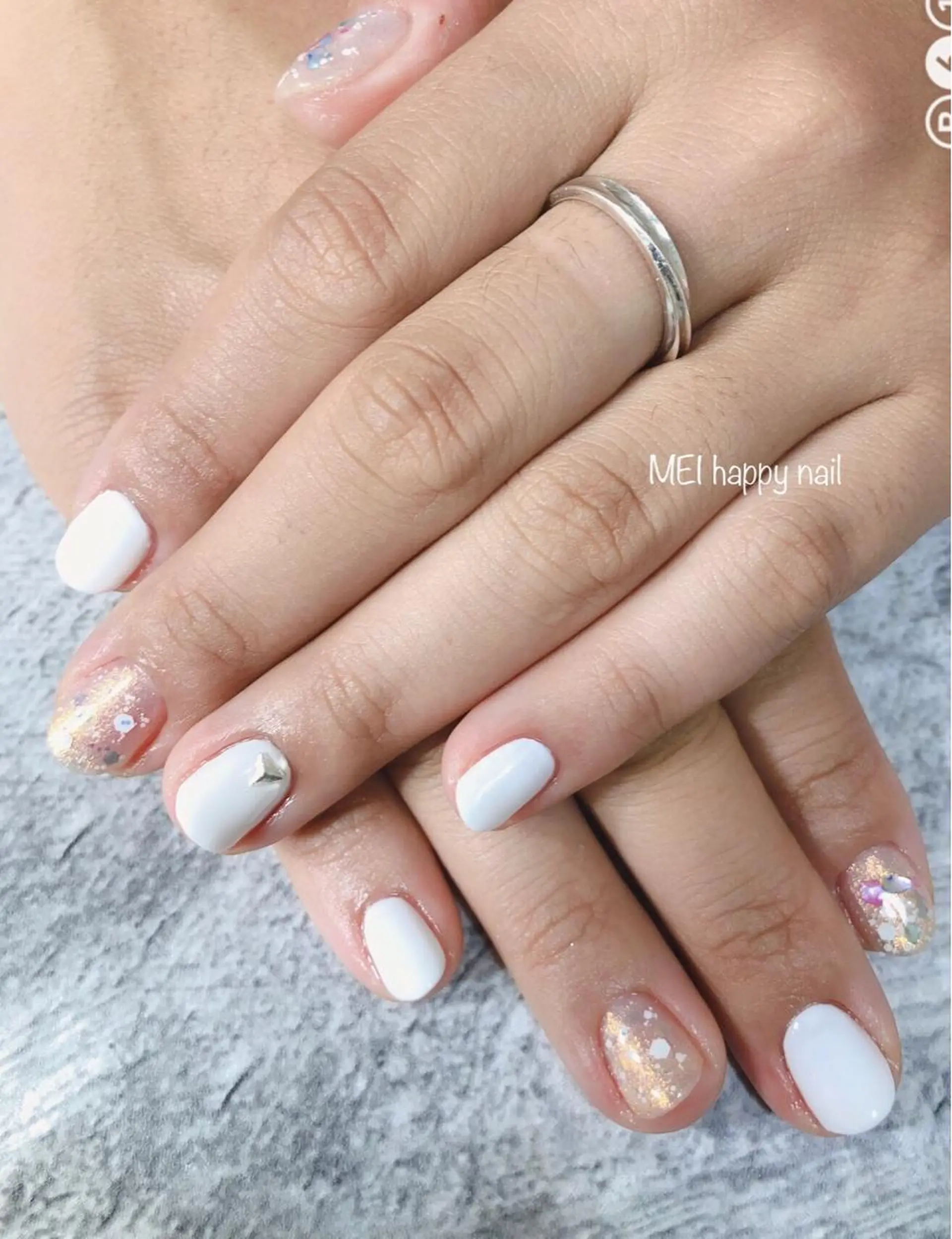 ネイル 北浦和 自爪育成ケアのネイルデザイン