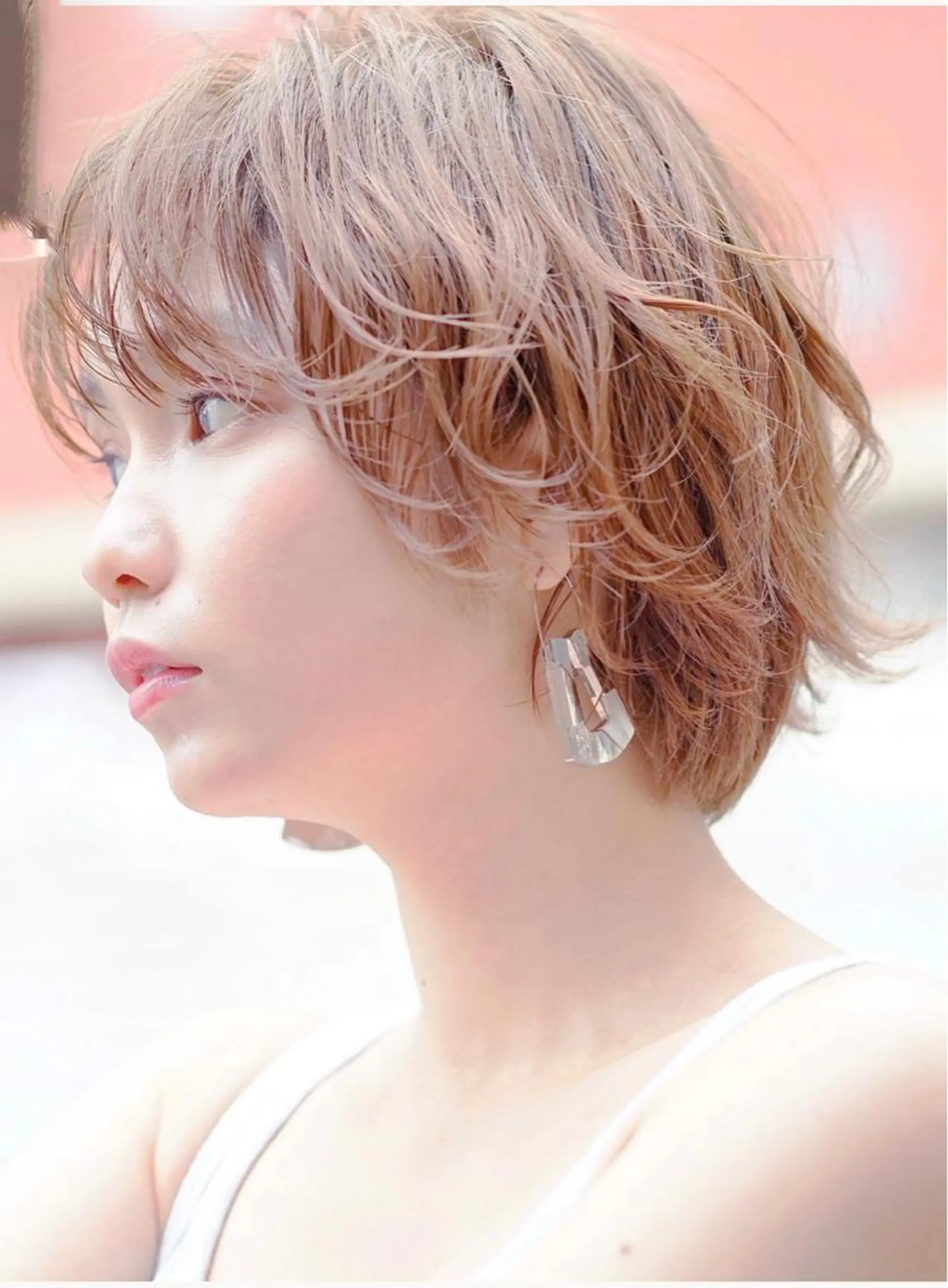 ミディアム カラー ベージュカラー ブリーチ ブリーチなしカラー カット ヘアカラー トリートメント ブリーチ/髪質改善/ レイヤー/YUTO‎のヘアスタイル