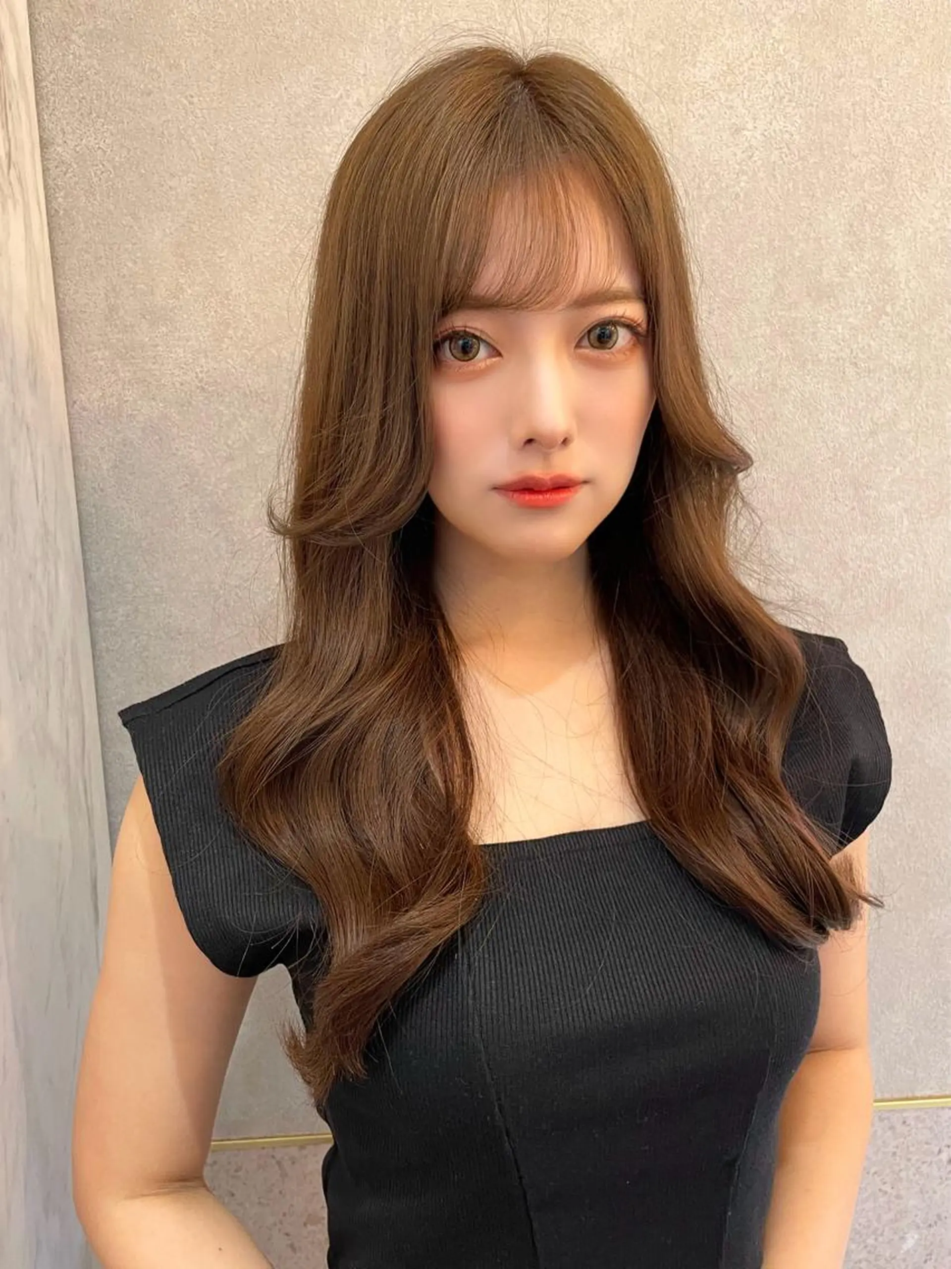 ロング カラー カット ヘアカラー 韓国ヘア🤍顔周り/ 髪質改善✨/林遼一郎のヘアスタイル