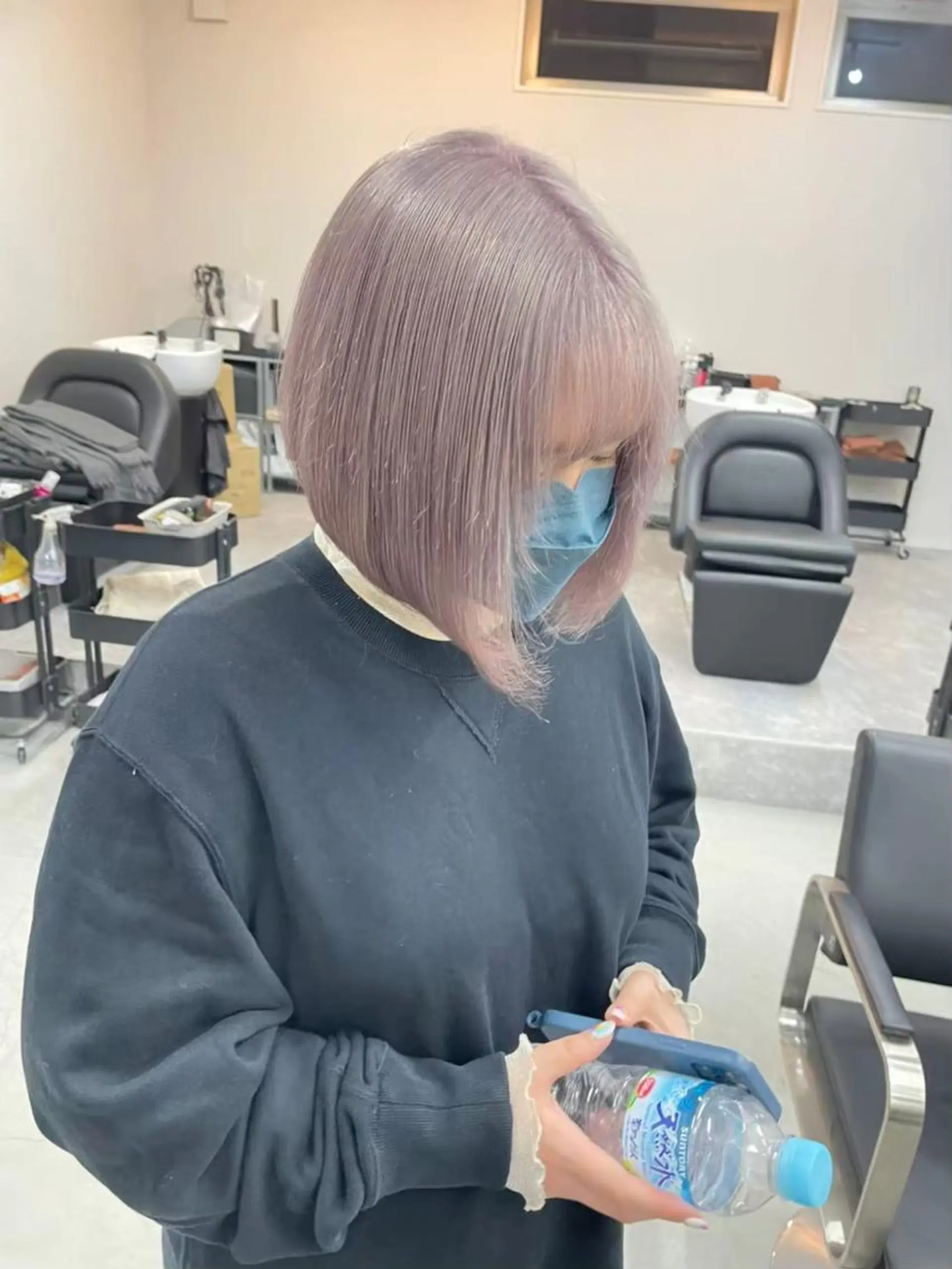 ミディアム カラー パーマ ヘアアレンジ ネイル マツエク・マツパ アイブロウ ショートボブ ミディアムパーマ バレイヤージュ ブリーチ ケアブリーチ カラー特化サロン大阪 ルービック江坂/新城のヘアスタイル