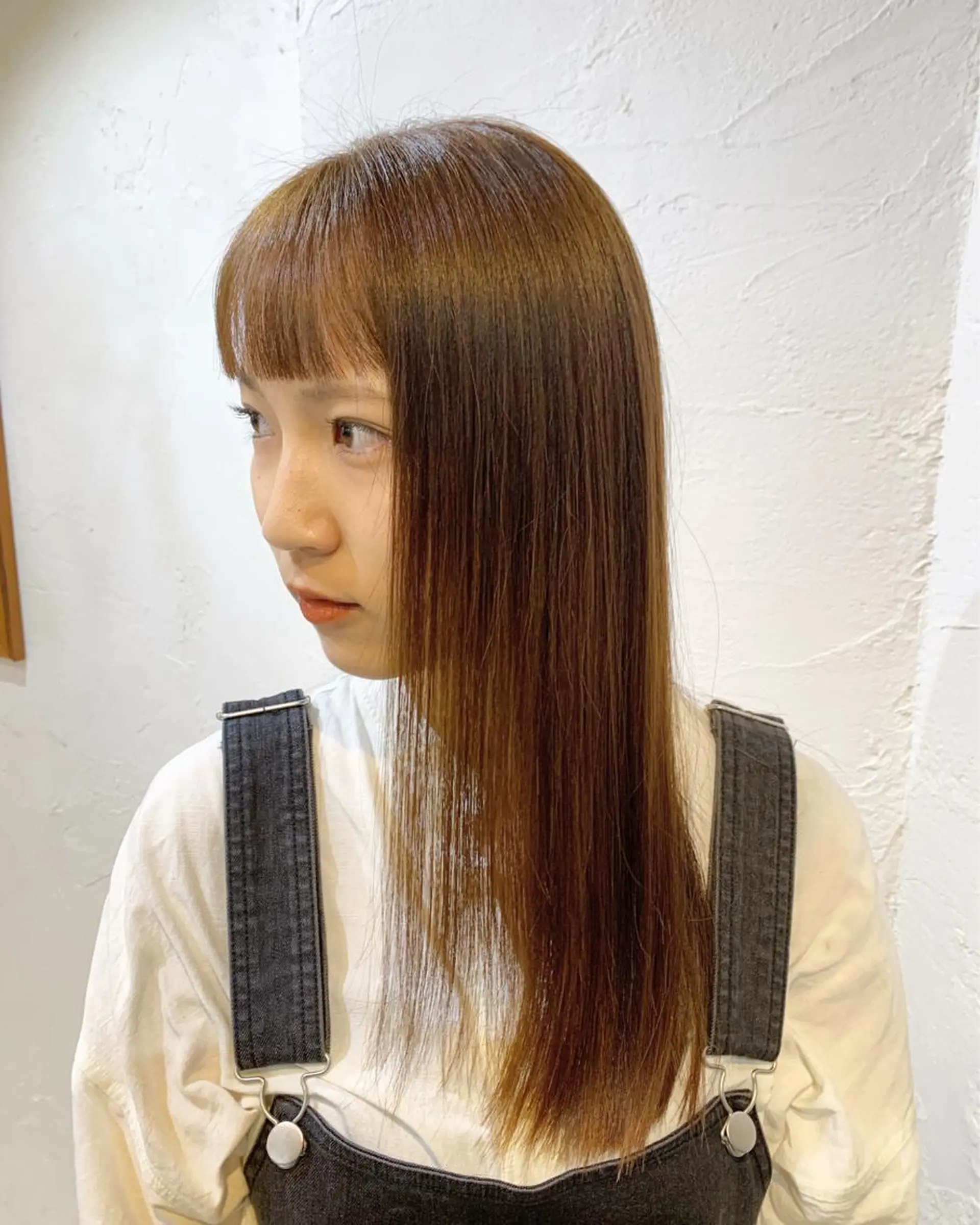 ロング カラー ブラウンカラー オレンジ オレンジブラウン オン眉 💛ハイトーン💛 りむのヘアスタイル