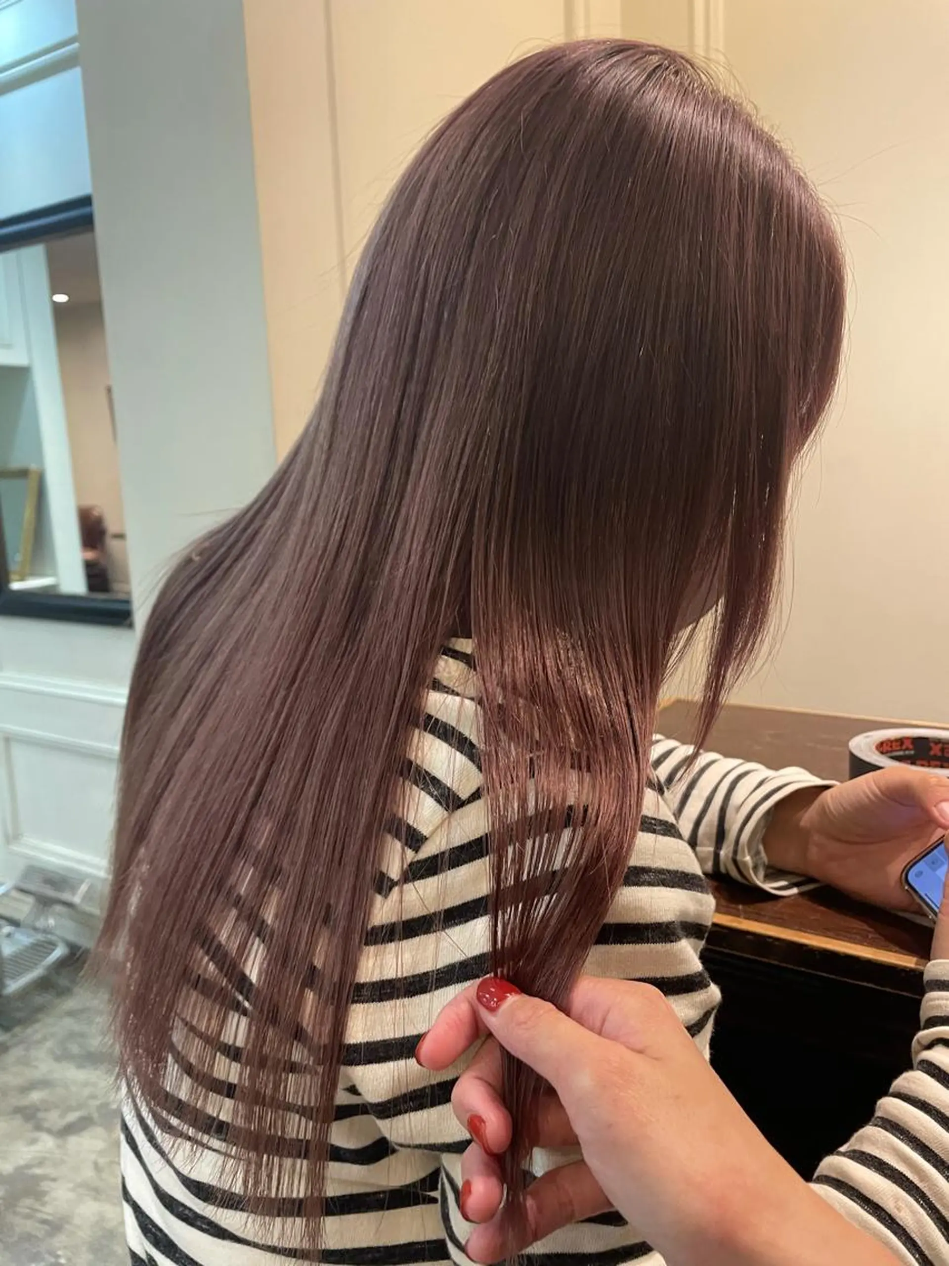 セミロング カラー classic 新横浜所属・大人girly🛋️ 🤍yukakoのヘアスタイル