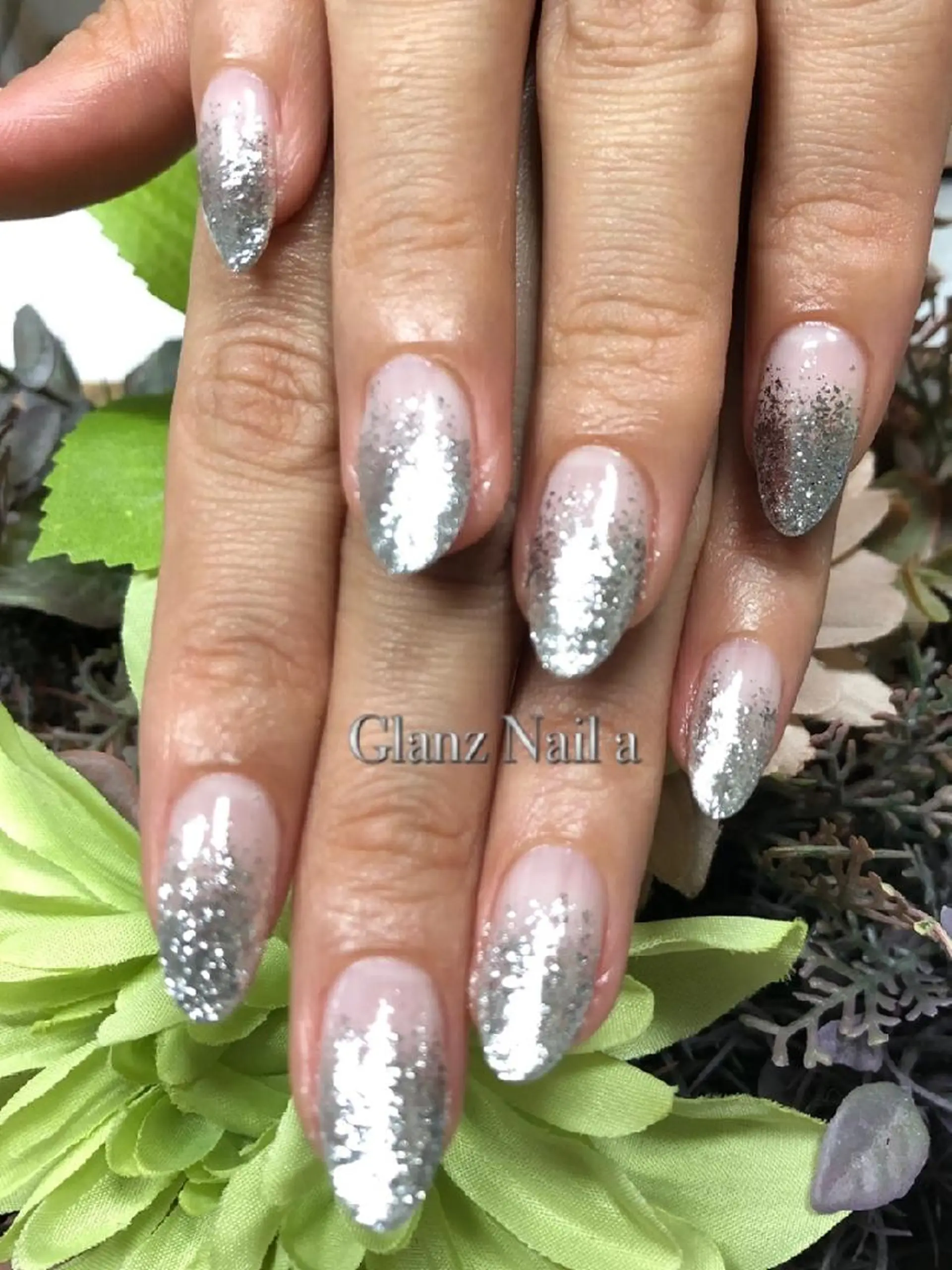 ネイル グラデーション ラメ(グリッター) ラメグラデーション Glanz  Nail aのネイルデザイン