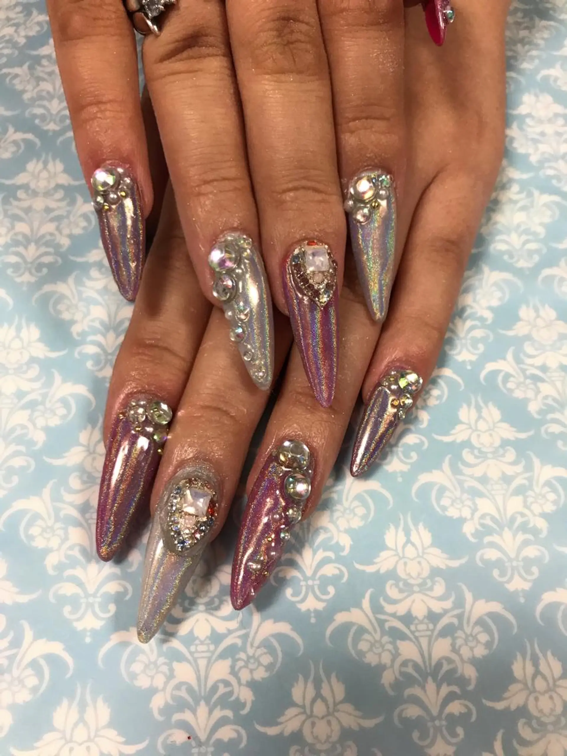 ロング ネイル スカルプネイル Nail Salon macherieのネイルデザイン