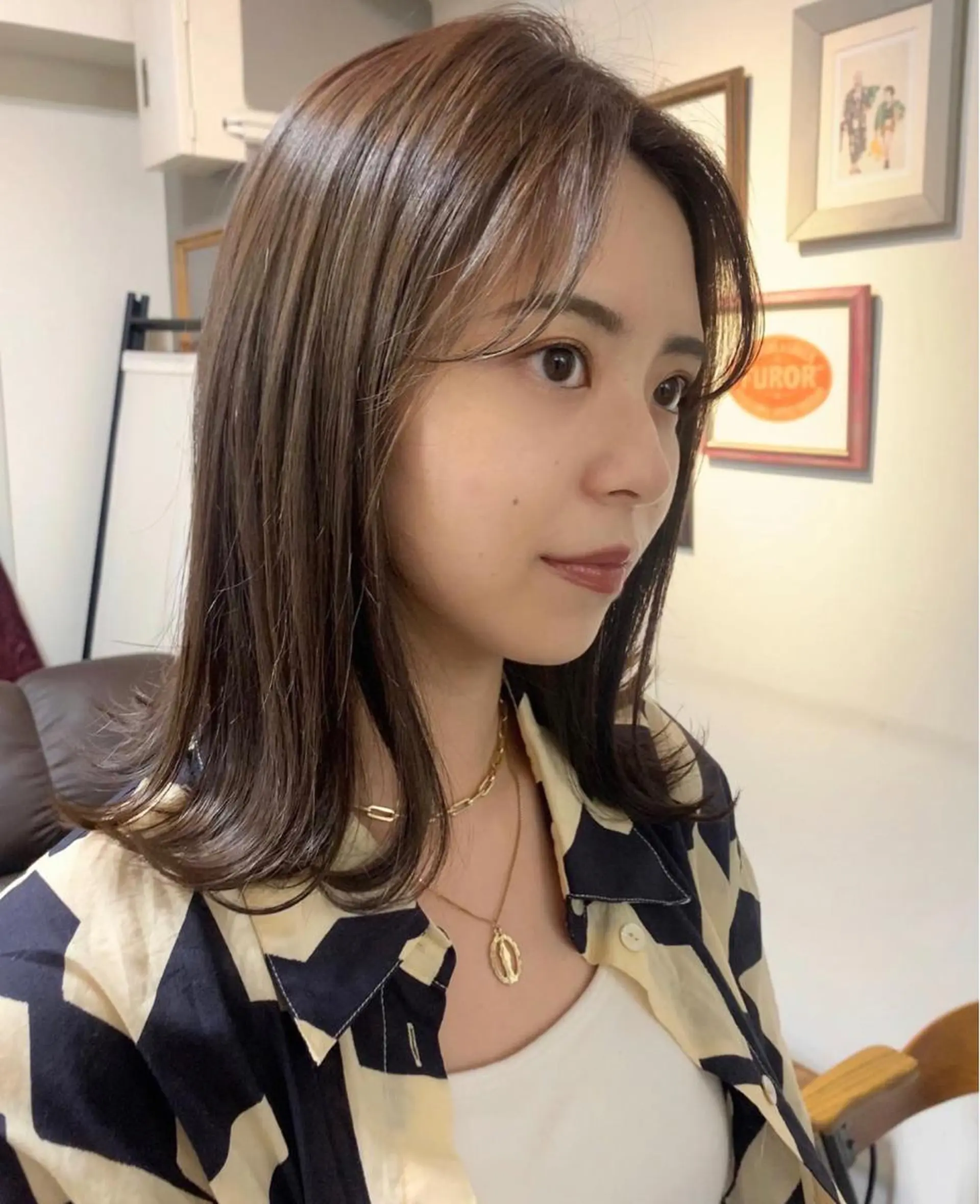 ミディアム ヘアカラー トリートメント まろやか透明感カラー ♡MANAのヘアスタイル