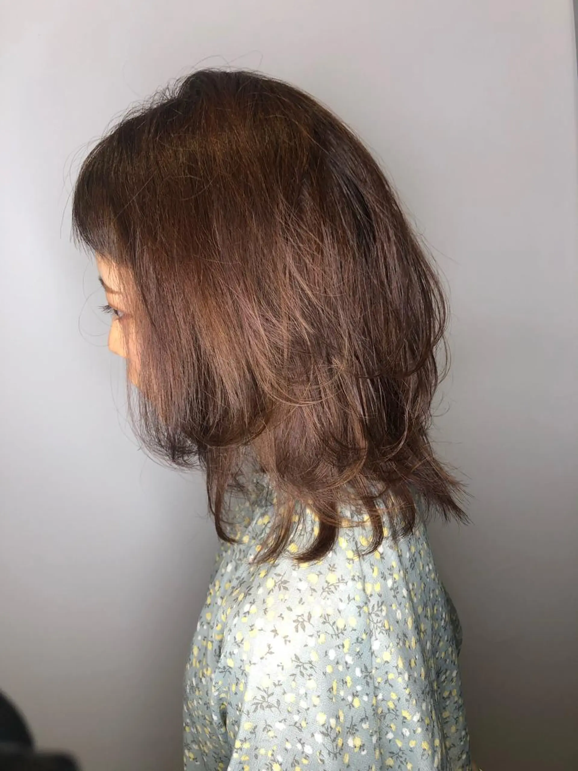 ミディアム ウルフカット カット トリートメント 難しい髪質の縮毛矯正 高岡/射水/髪質改善のヘアスタイル