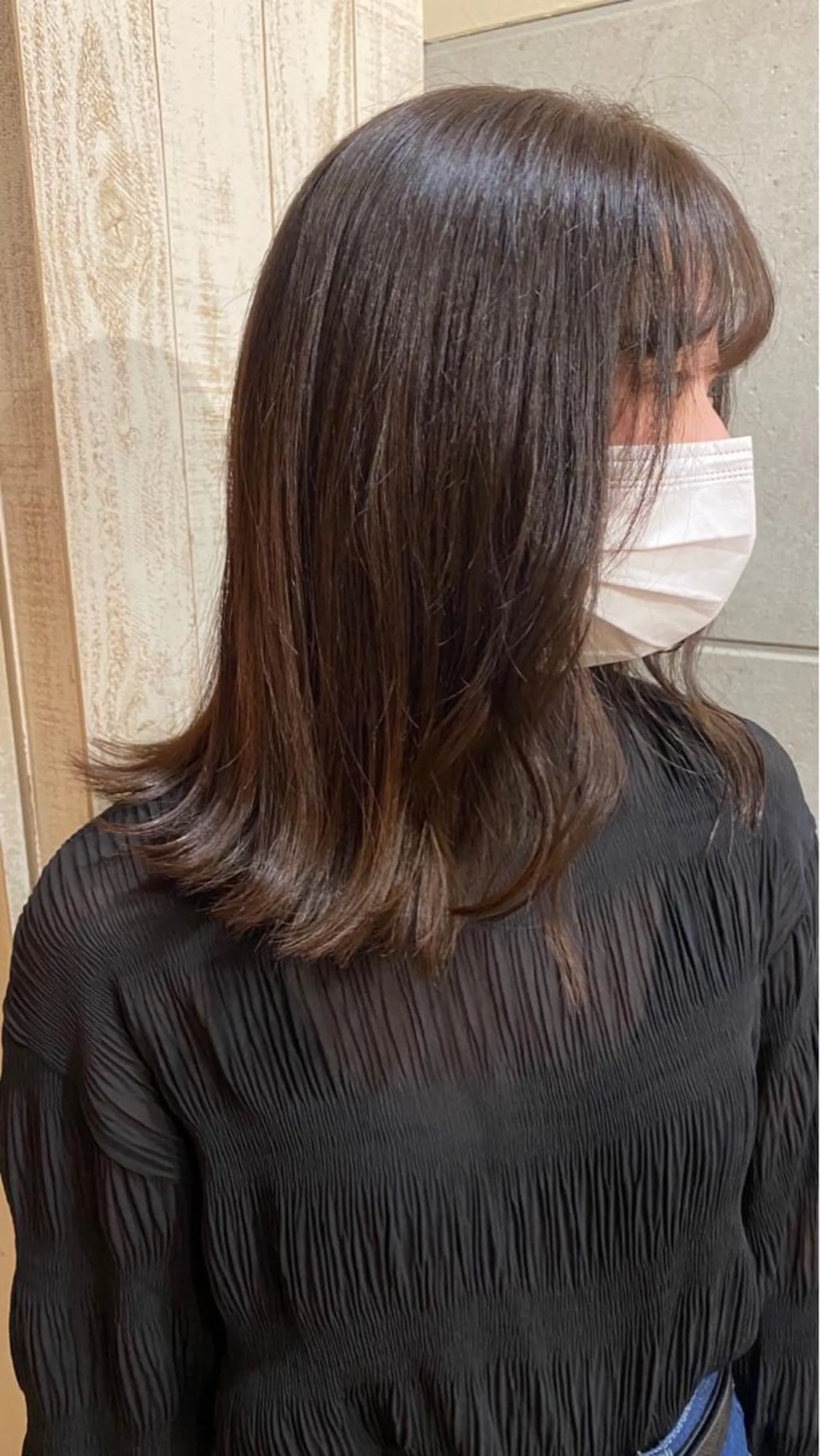 ミディアム チョコレートブラウン 中尾 未来/艶カラー /カットモデルのヘアスタイル