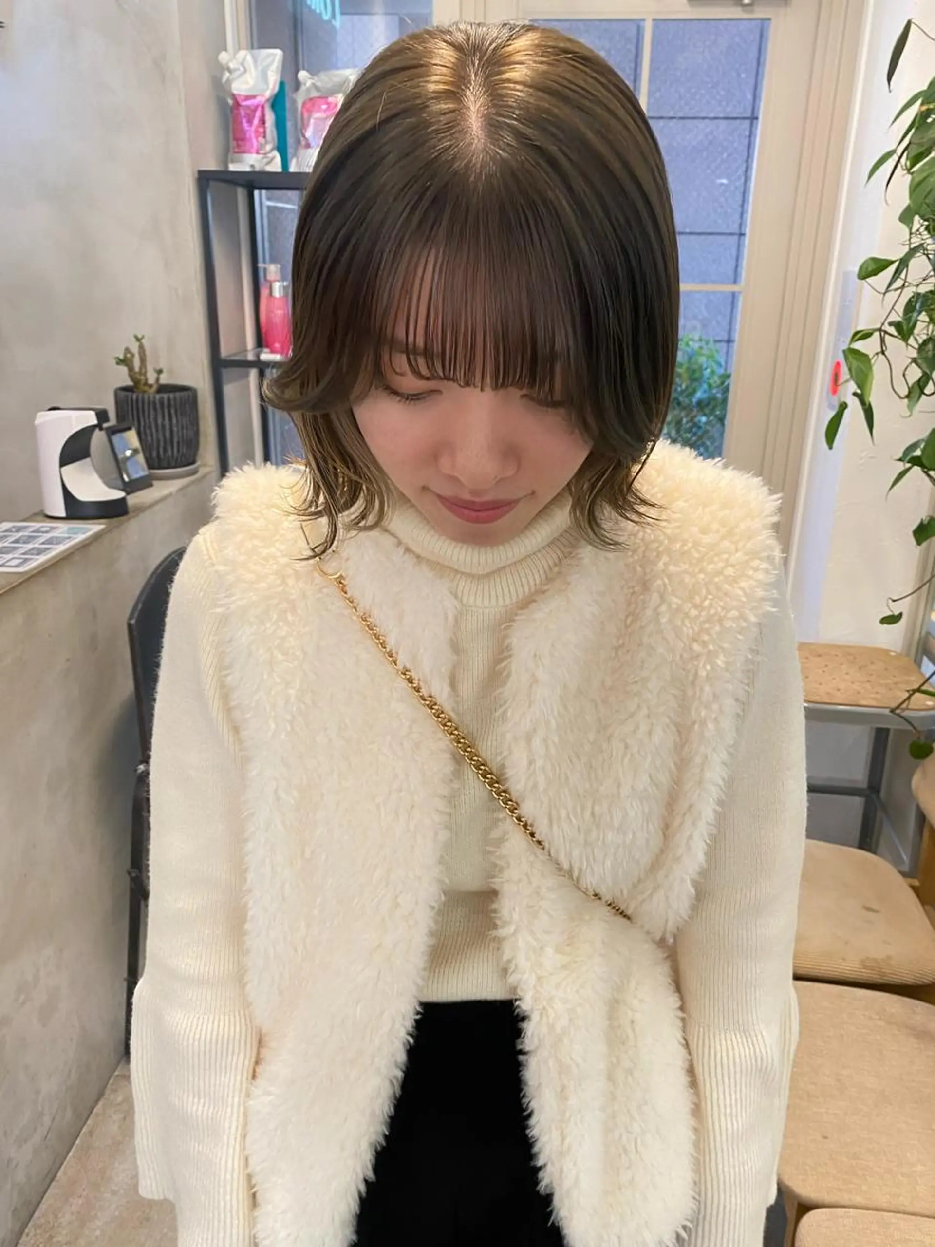 ミディアム カラー ブリーチ 縮毛矯正/カラー ✨️Mariamuのヘアスタイル