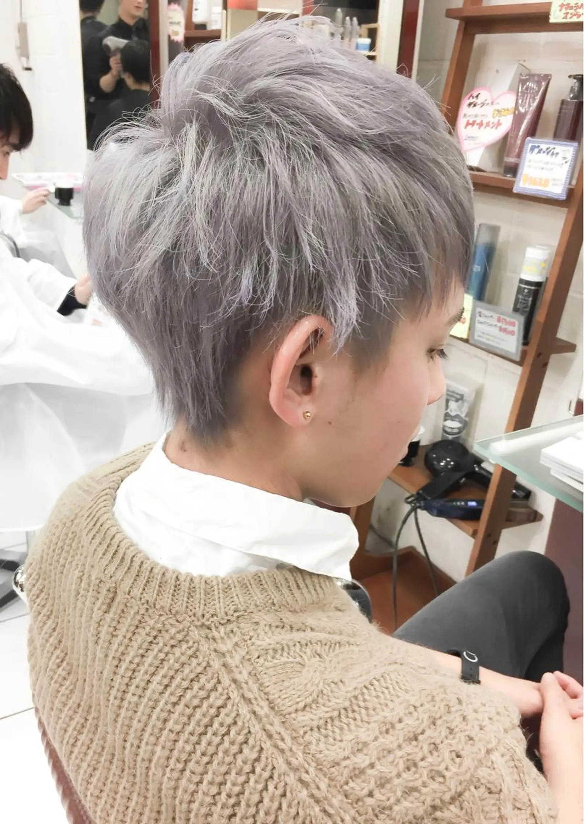 ショート カラー メンズ モテ髪透明感❤️ デイズヘアカラーのヘアスタイル