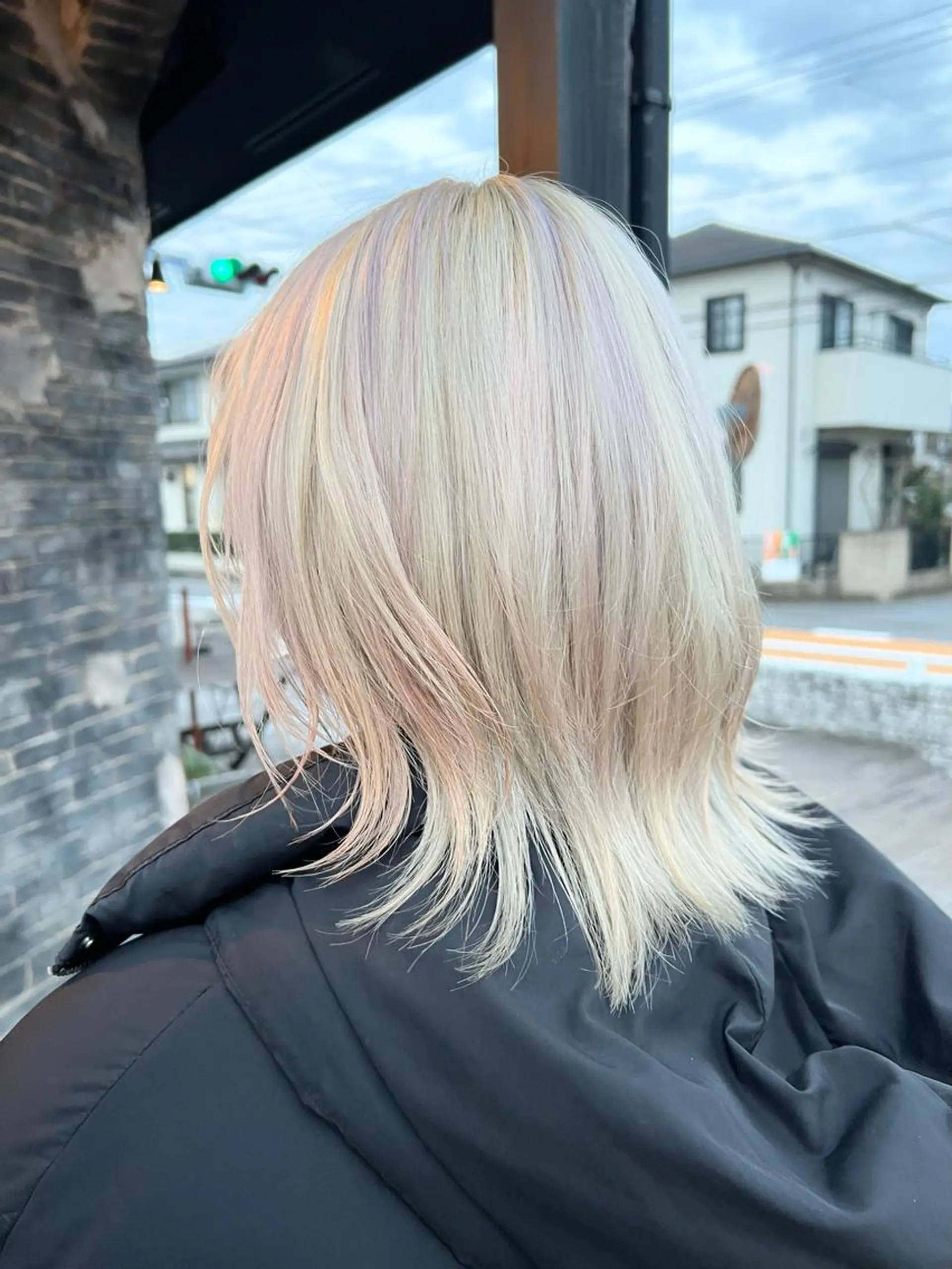 ミディアム カラー ハイライトカラー パープルカラー ハイライト 🩵小野 えりか🩷のヘアスタイル