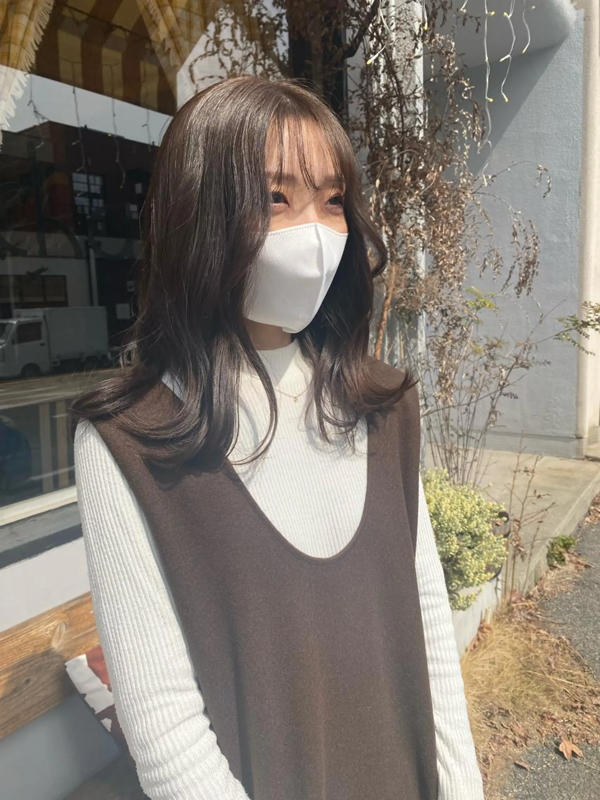 セミロング カラー パーマ ヘアアレンジ メンズ キッズ ネイル マツエク・マツパ アイブロウ chapter問屋町 💘小室明華のヘアスタイル