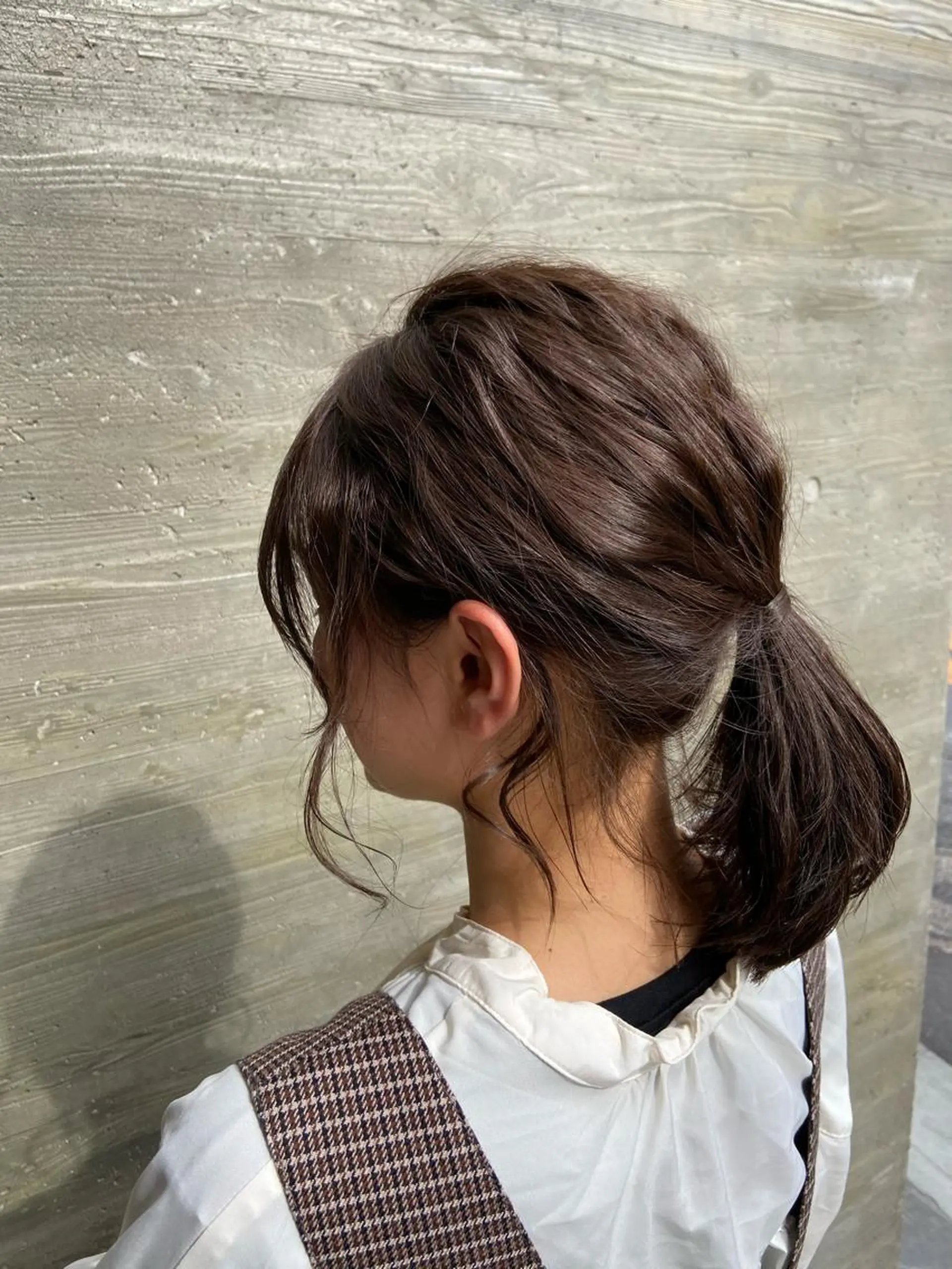 ミディアム カラー ベージュカラー ブリーチ ブリーチなしカラー 暗髪/艶髪/Ono .のヘアスタイル