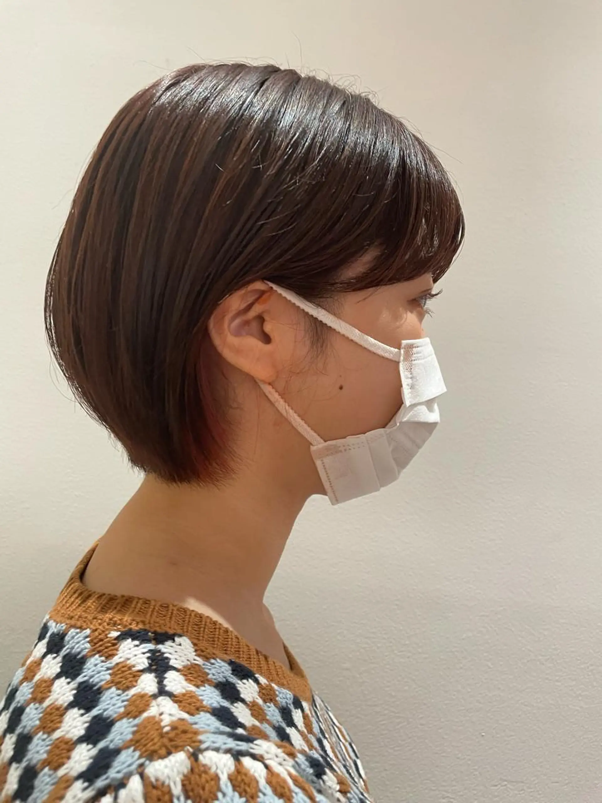 ショート カラー イヤリングカラー 女性専用サロンmelt四条畷所属・三代 遥香のヘアスタイル