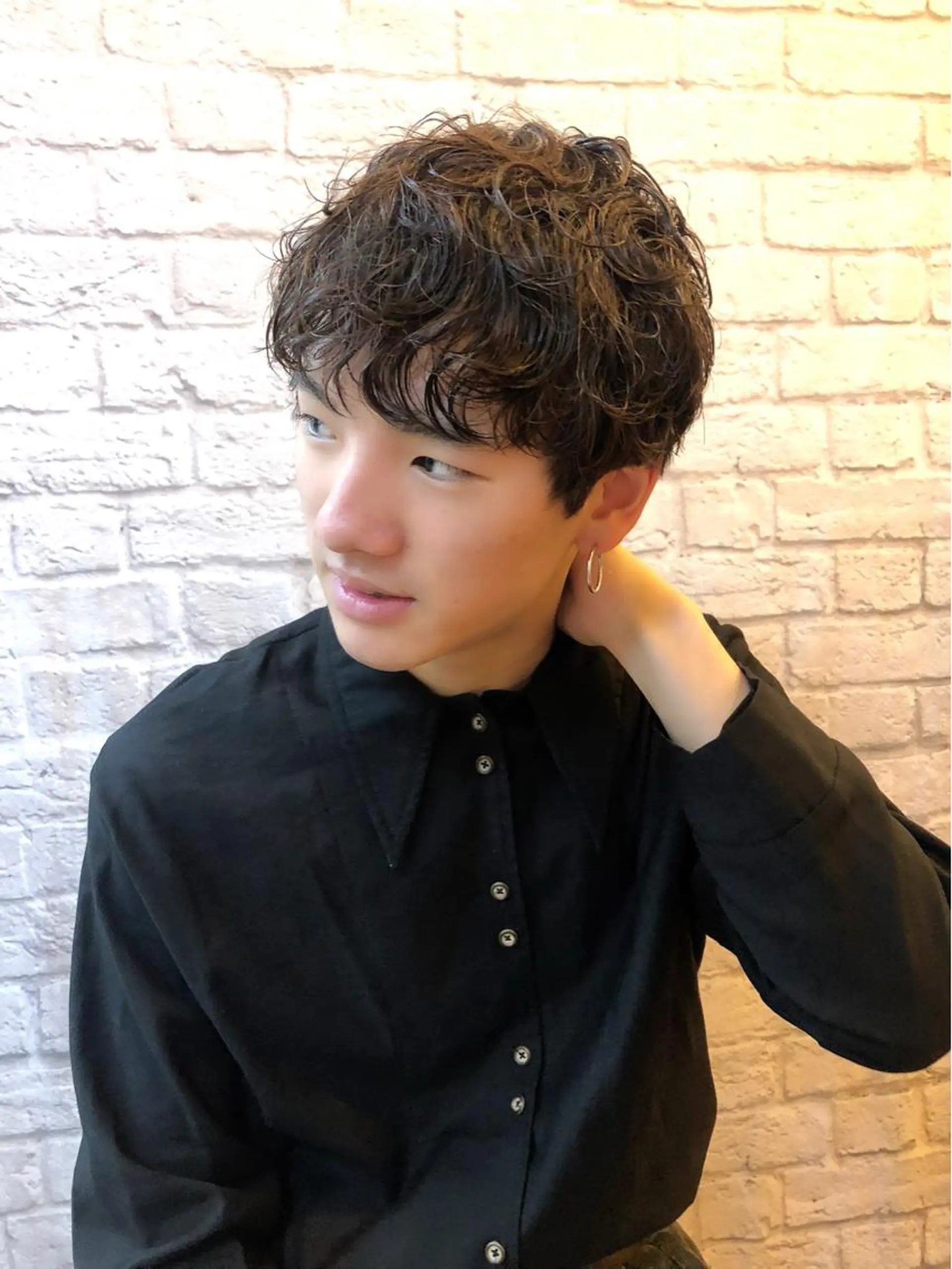 ミディアム パーマ ヘアアレンジ メンズ 【メンズカット】 黒田美穂のヘアスタイル