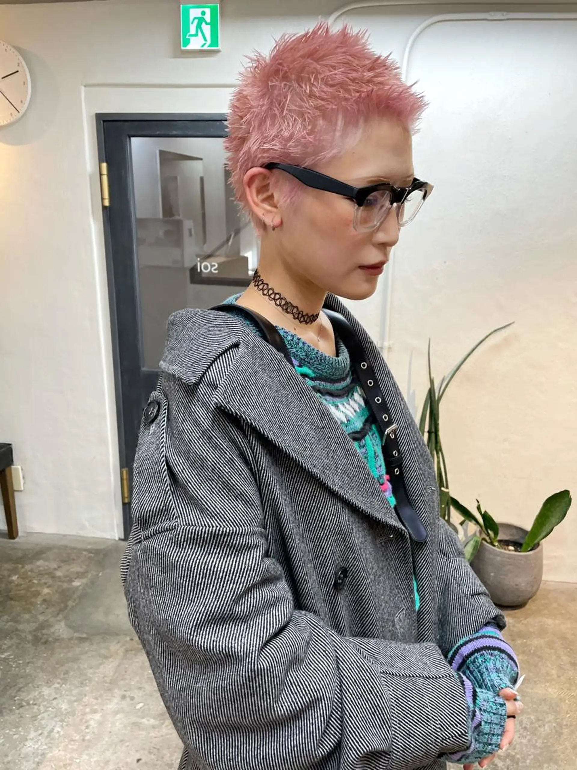 ショート カラー ヘアアレンジ 丸山渉/パーマ エフェクトブリーチのヘアスタイル