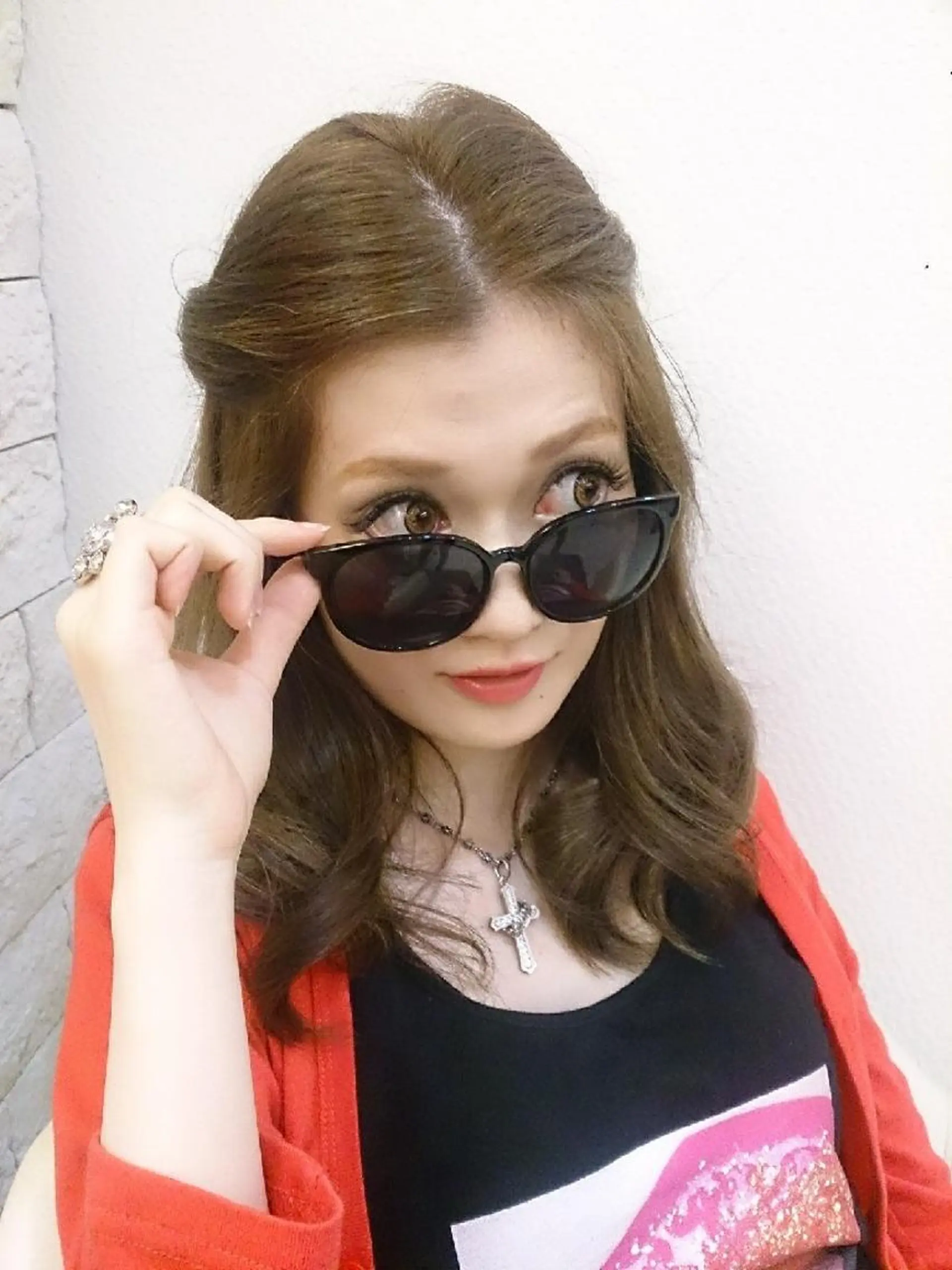 ミディアム カラー ヘアアレンジ ハイライトカラー ハイライト Le Lien カジのヘアスタイル